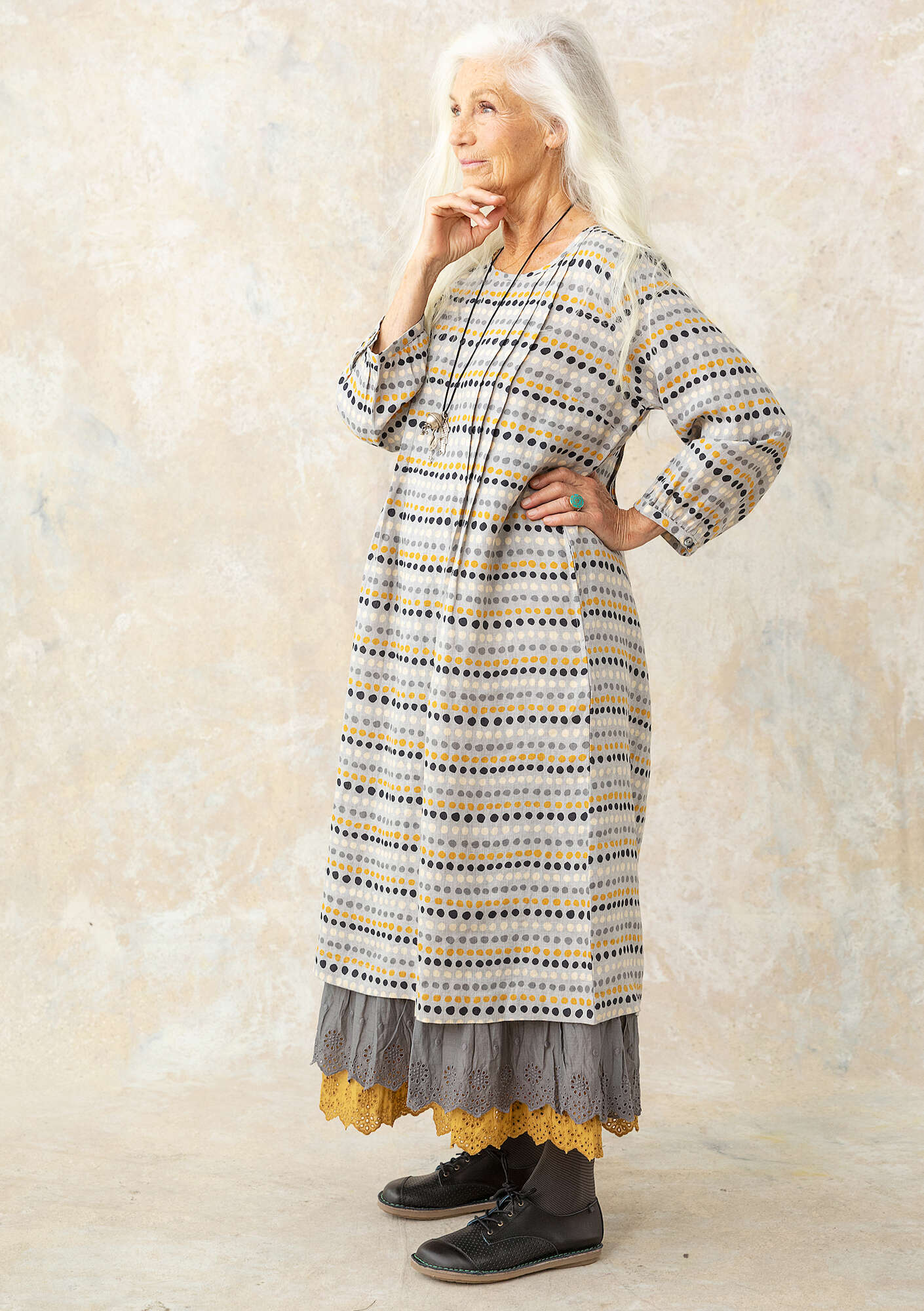 "Lillian" woven linen dress