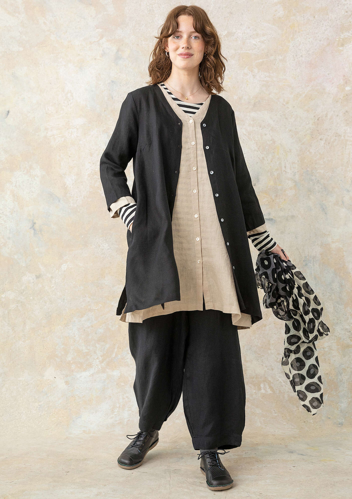 Woven linen blouse