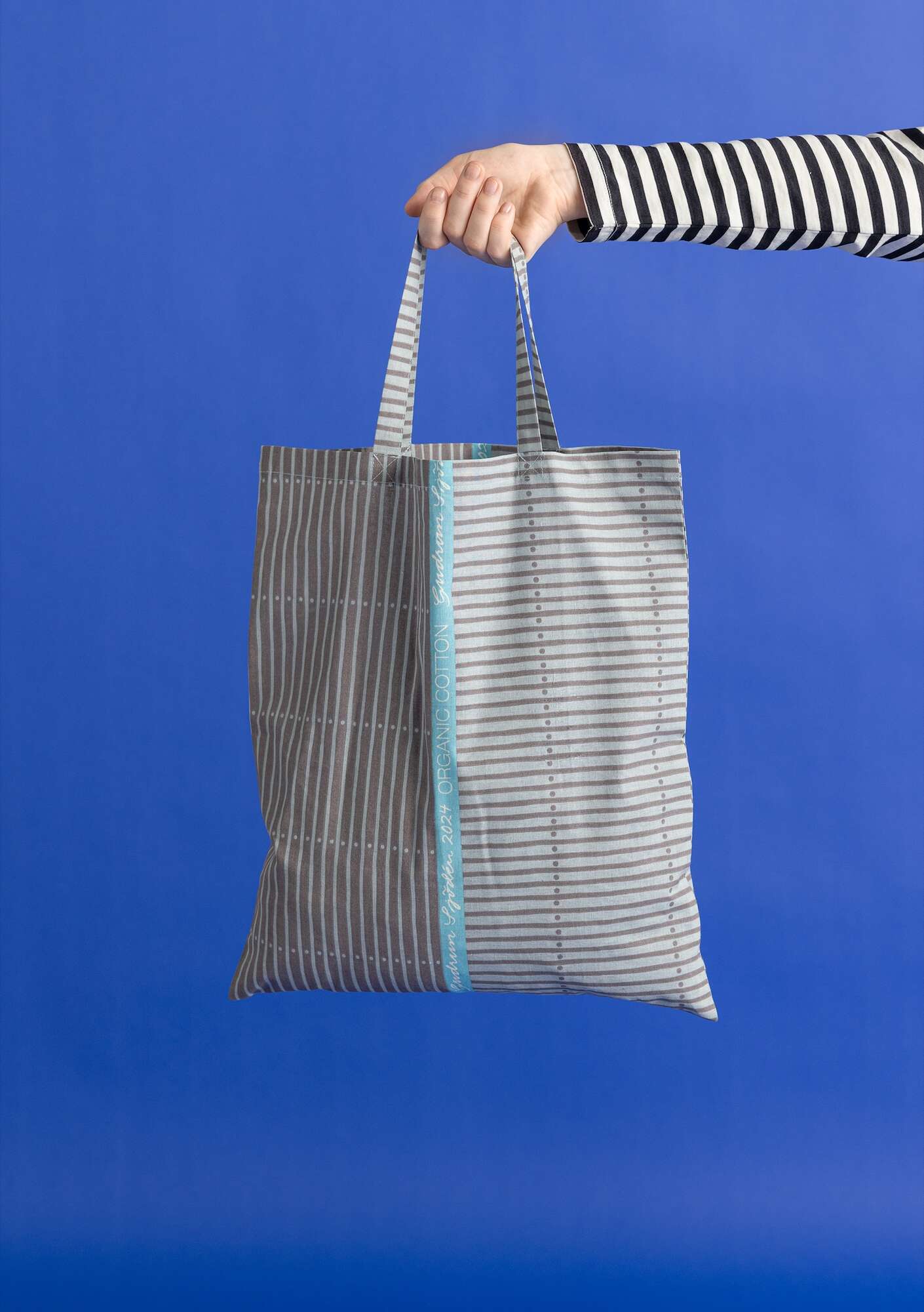 Organic cotton fabric tote bag M