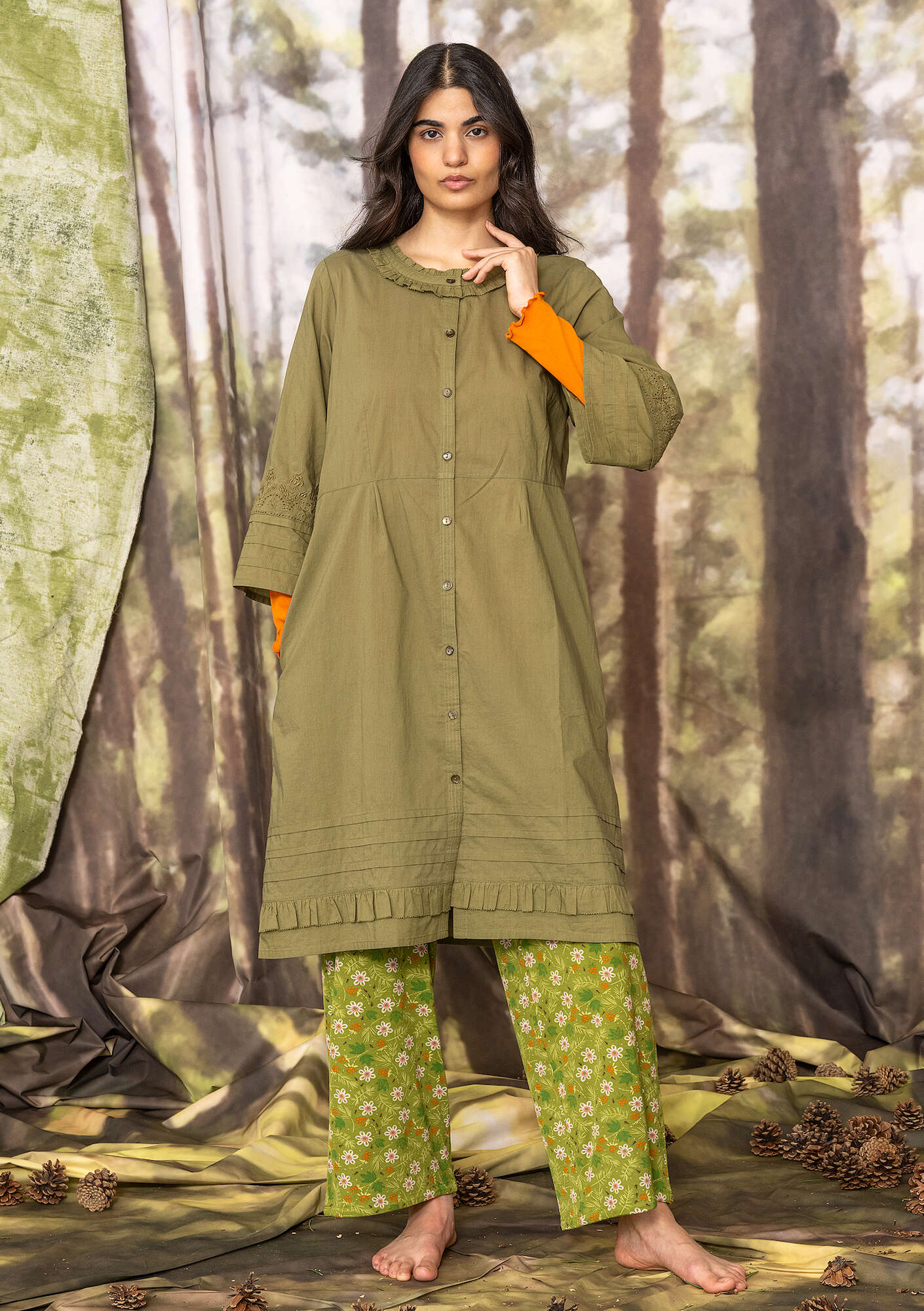 "Tjärn" woven organic cotton dress