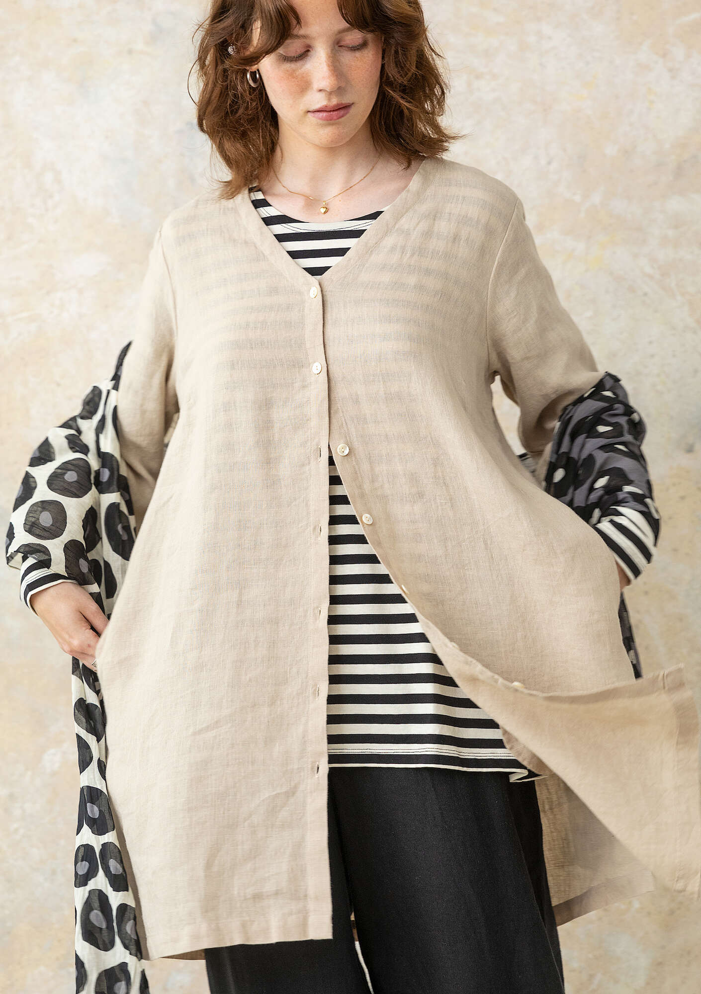 Woven linen blouse