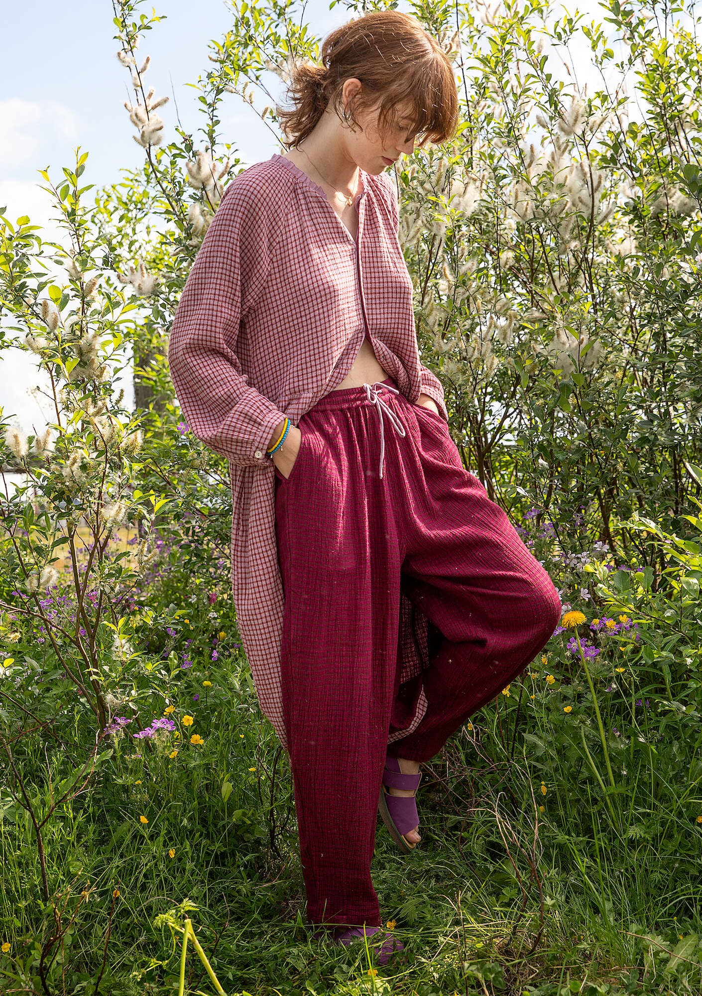 "Ottilia" woven organic cotton trousers