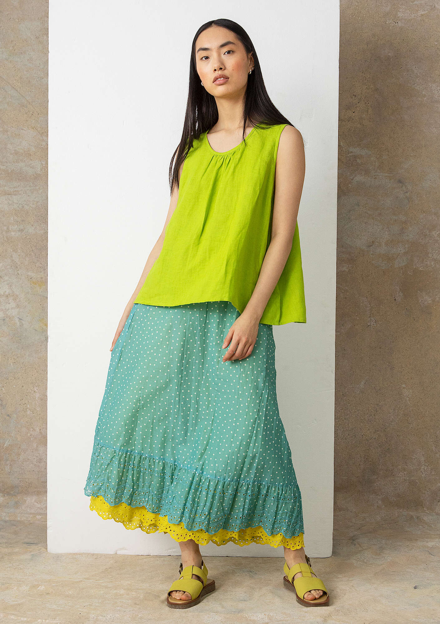 Woven linen tank top
