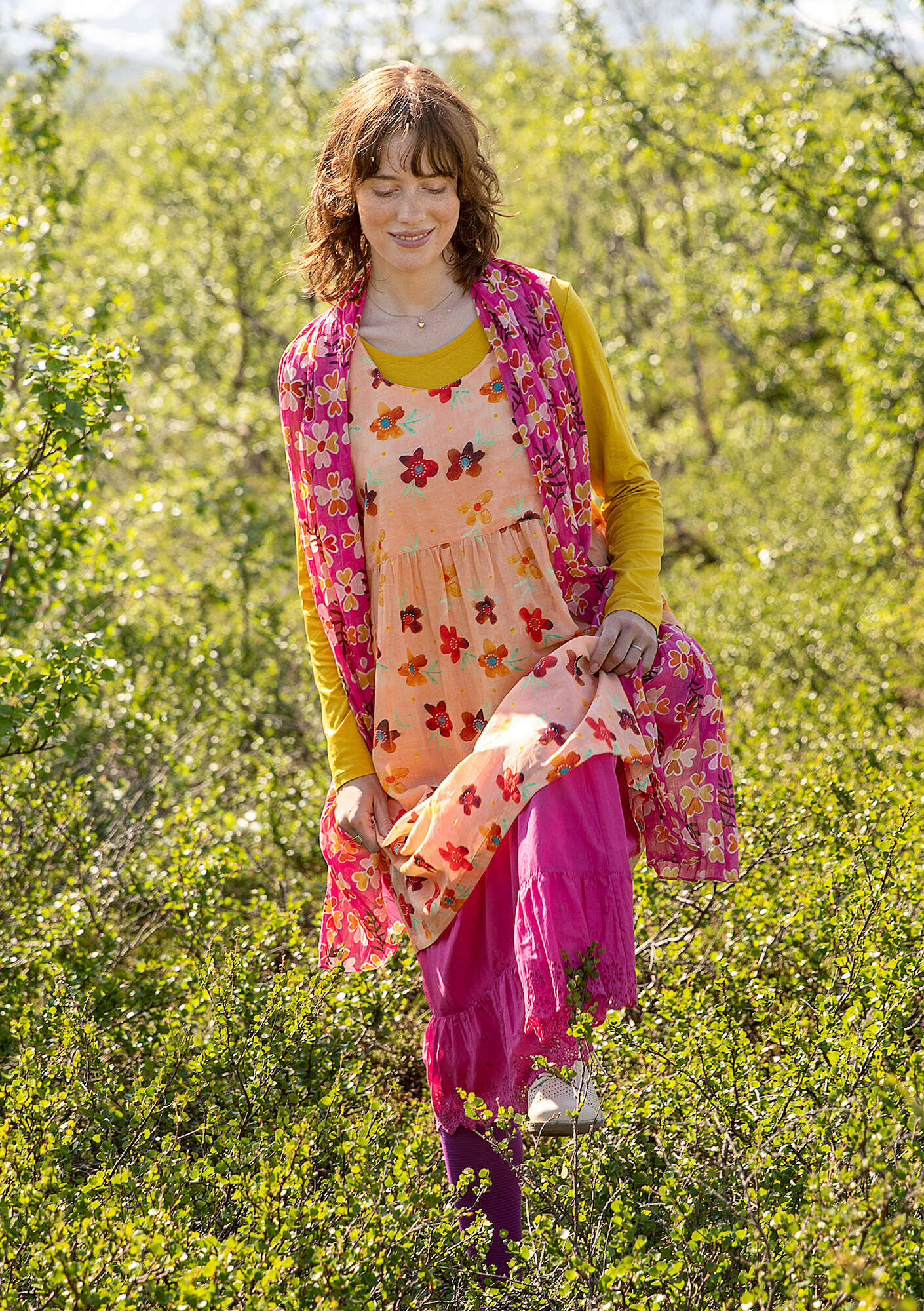 "Brush" woven organic cotton dress