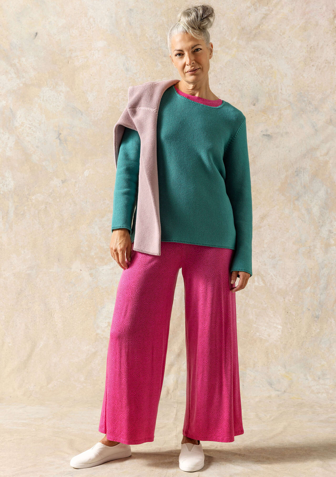 Sweater in recycled cotton