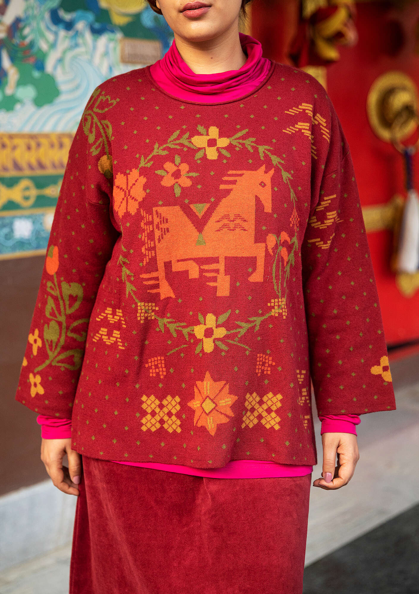 "Feru" organic cotton/linen sweater