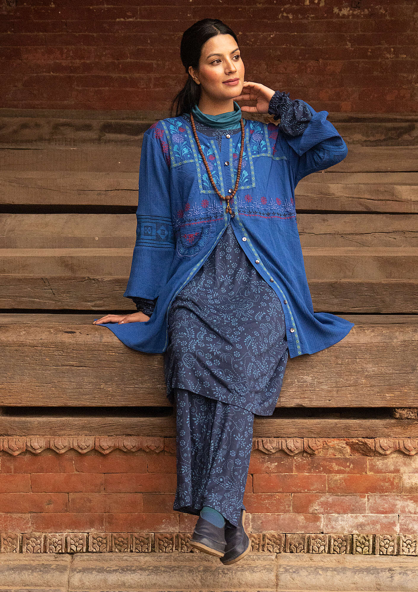 "Venus" woven organic cotton/viscose tunic