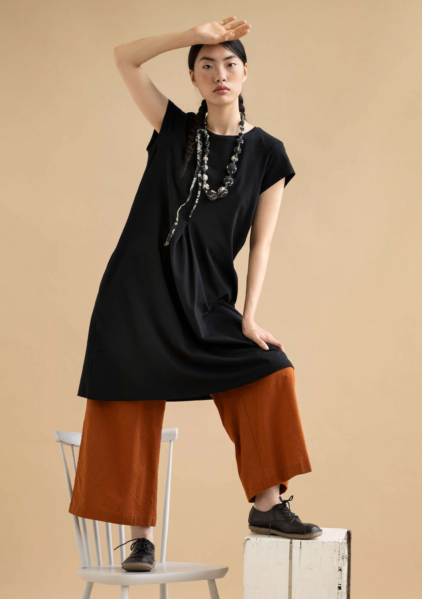 "Jane" organic cotton/elÖstane jersey dress