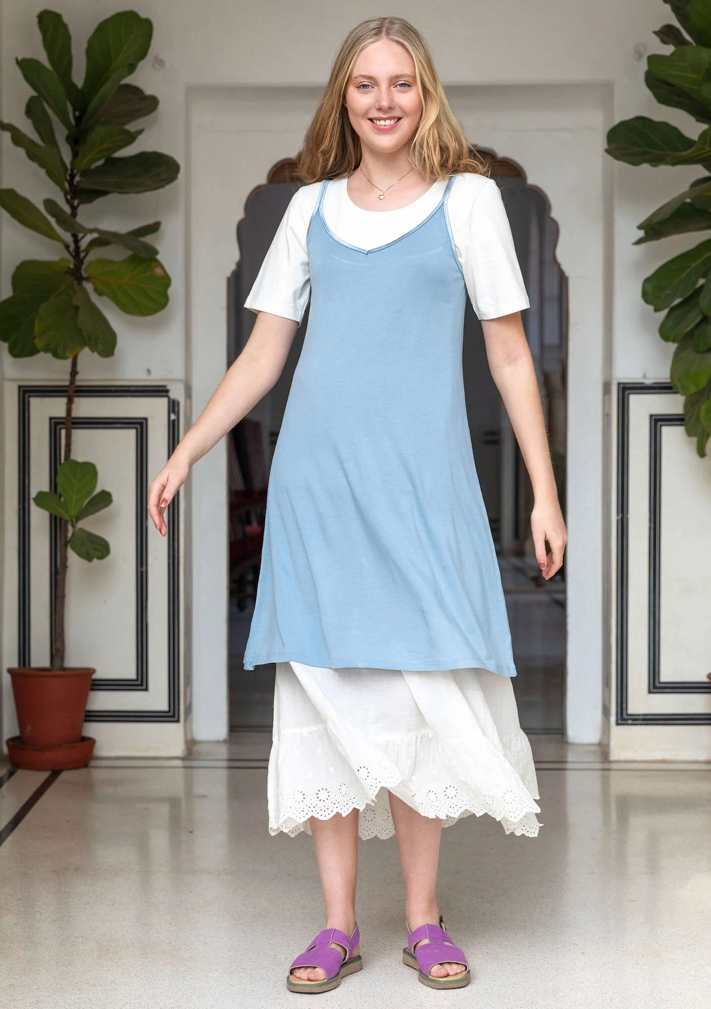 Lyocell/elÖstane slip dress