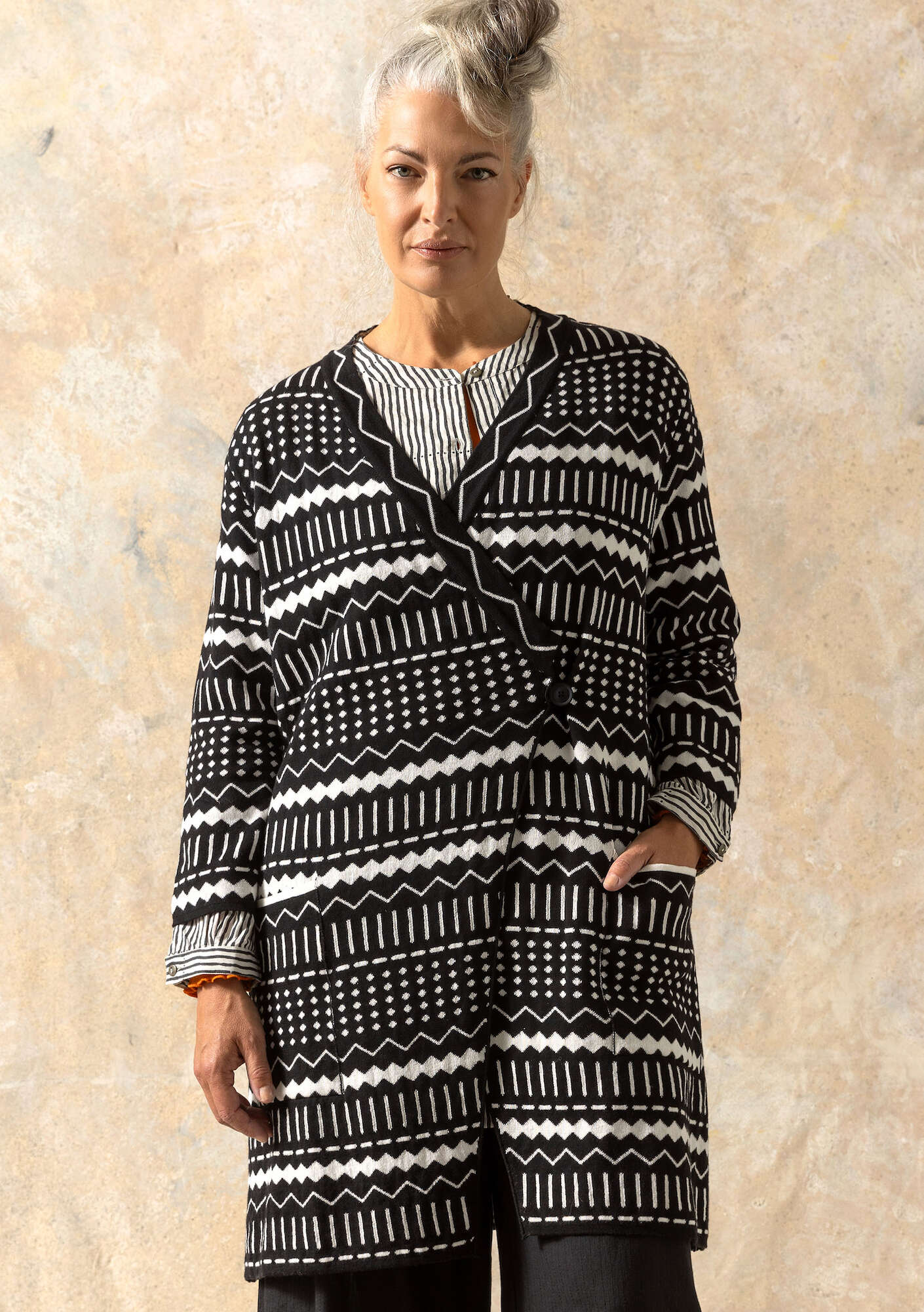 "Elsie" organic/recycled cotton coatigan