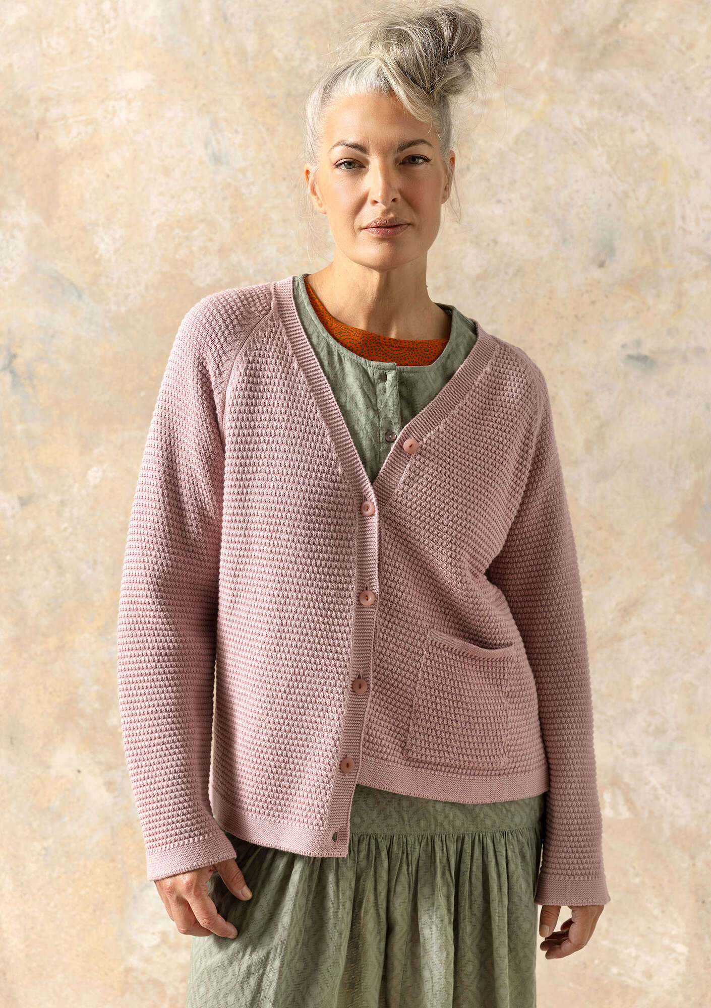 Recycled cotton cardigan
