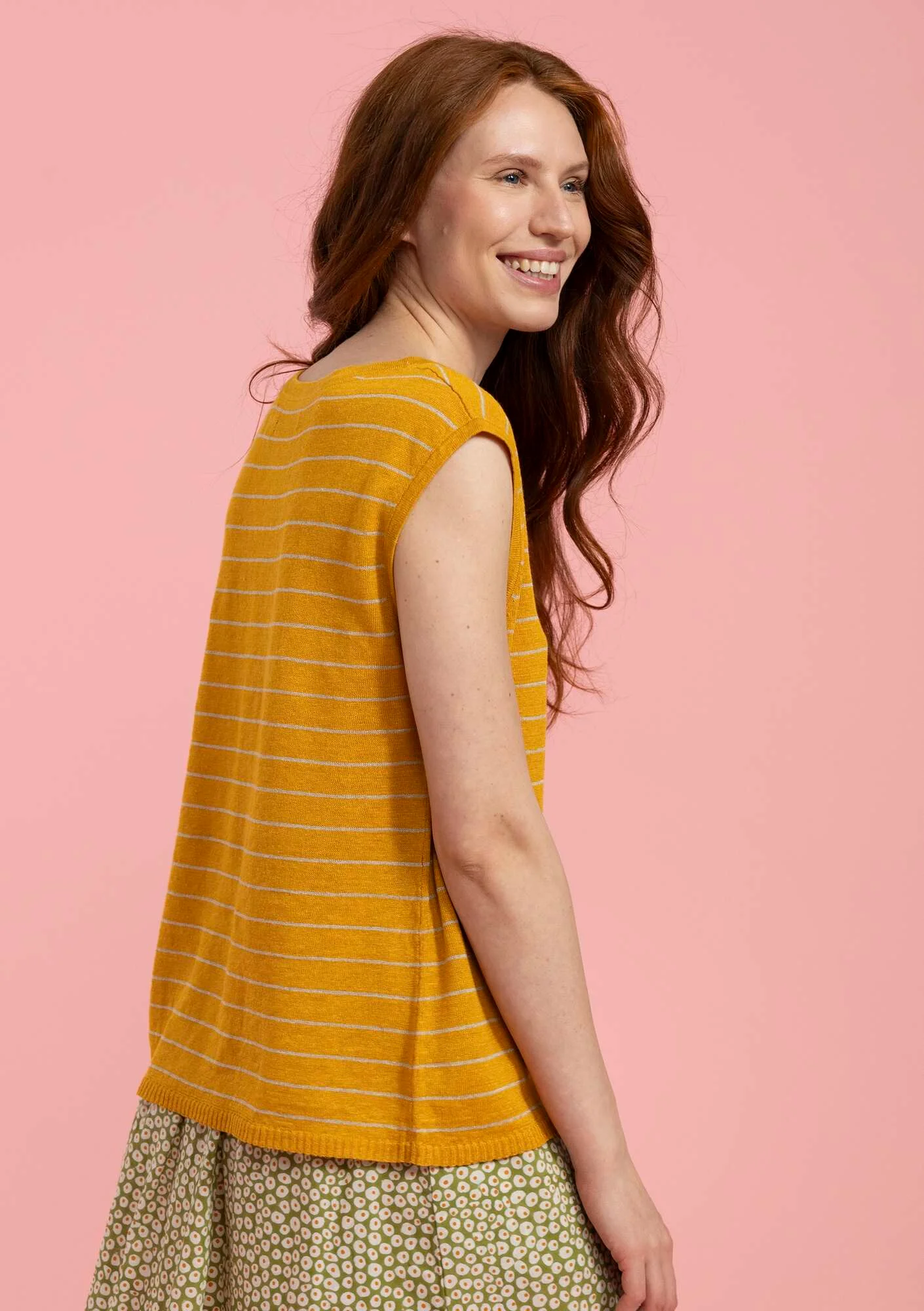 Linen knit tank top