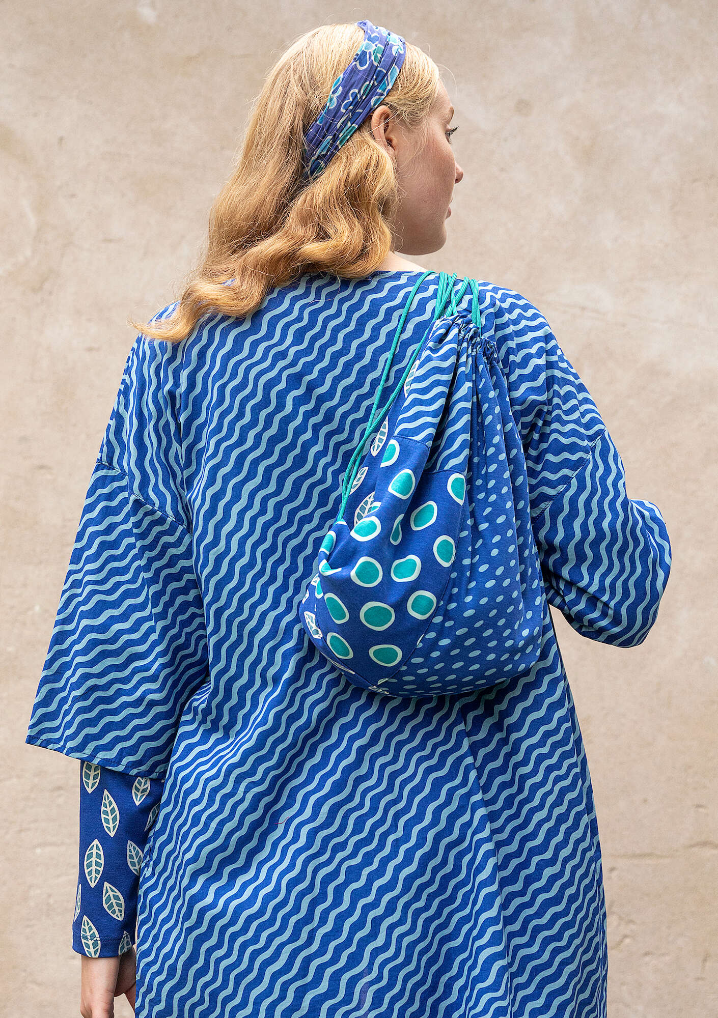 "Singö" organic cotton/modal jersey cinch bag