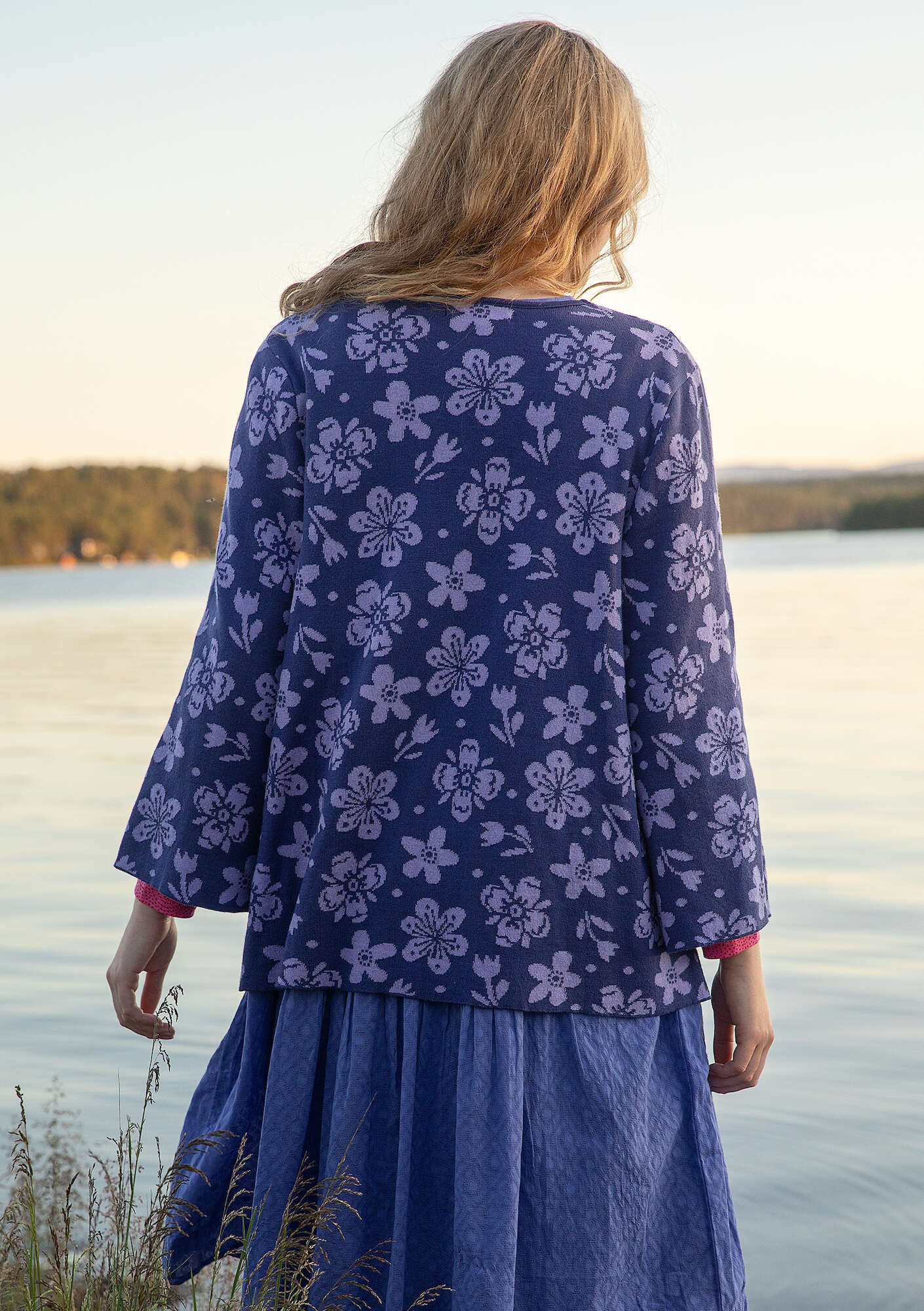 "Flora-Li" organic/recycled cotton cardigan