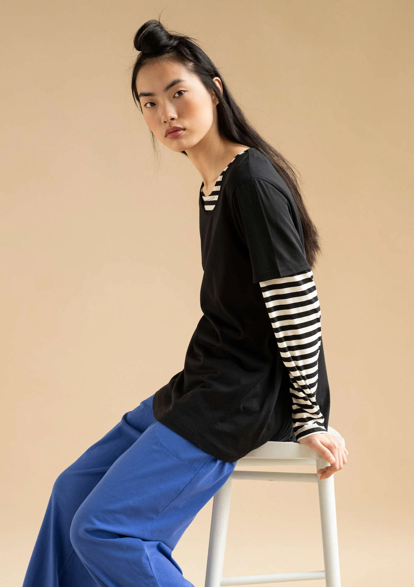 "Billie" organic cotton/modal short-sleeve top