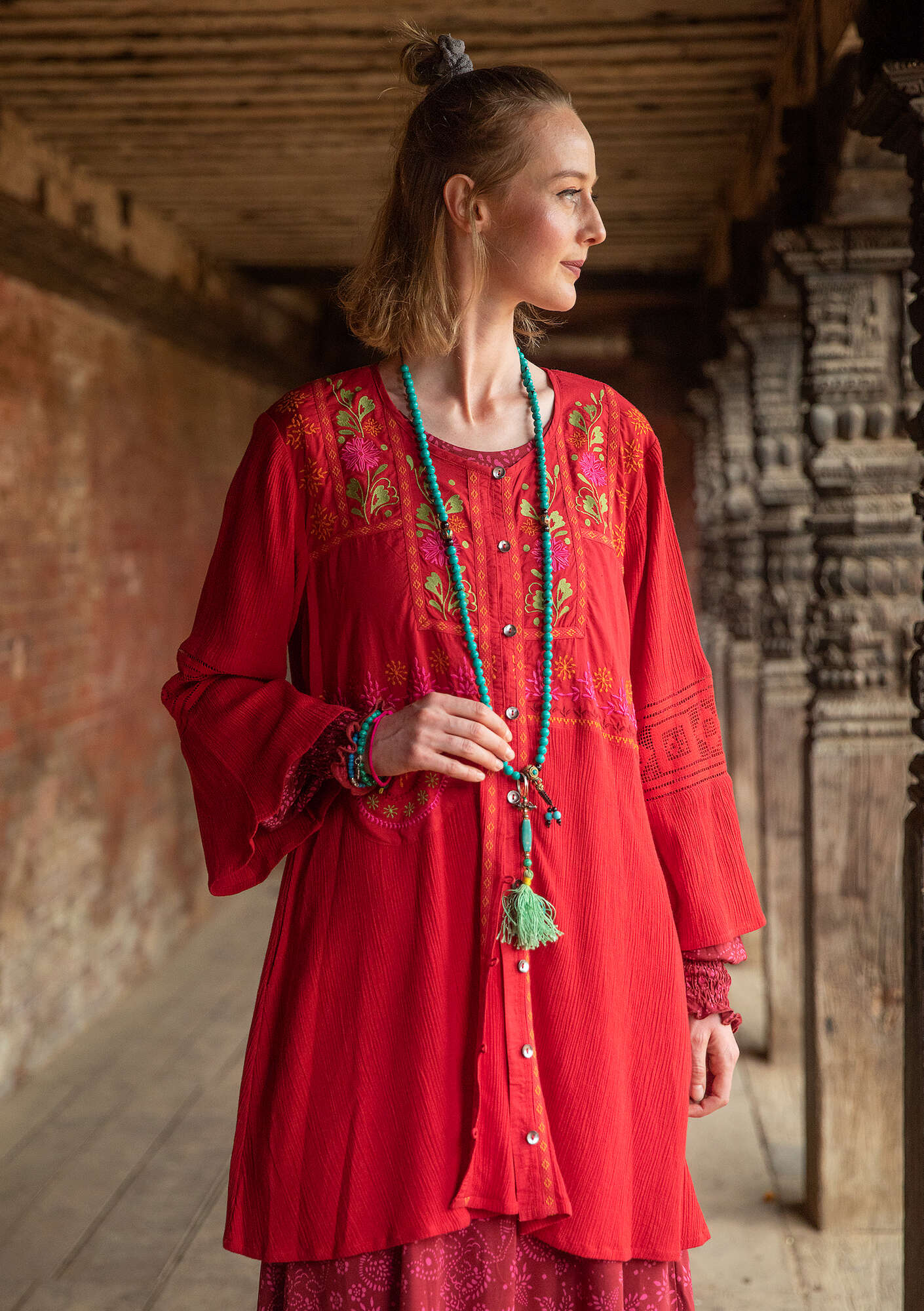 "Venus" woven organic cotton/viscose tunic