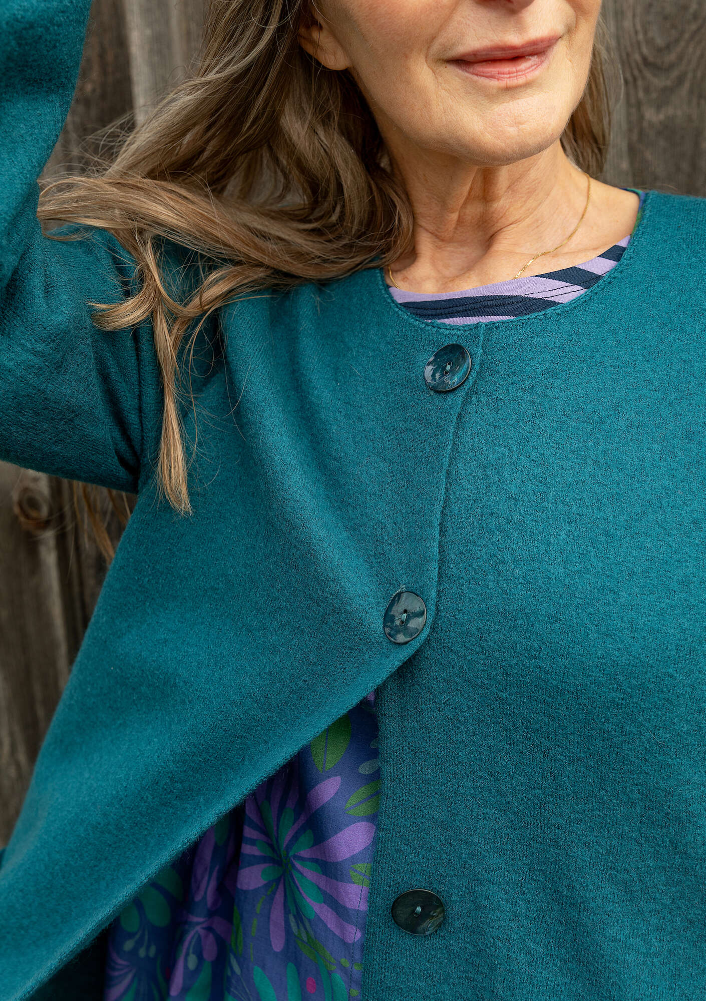 Coatigan in felted organic wool