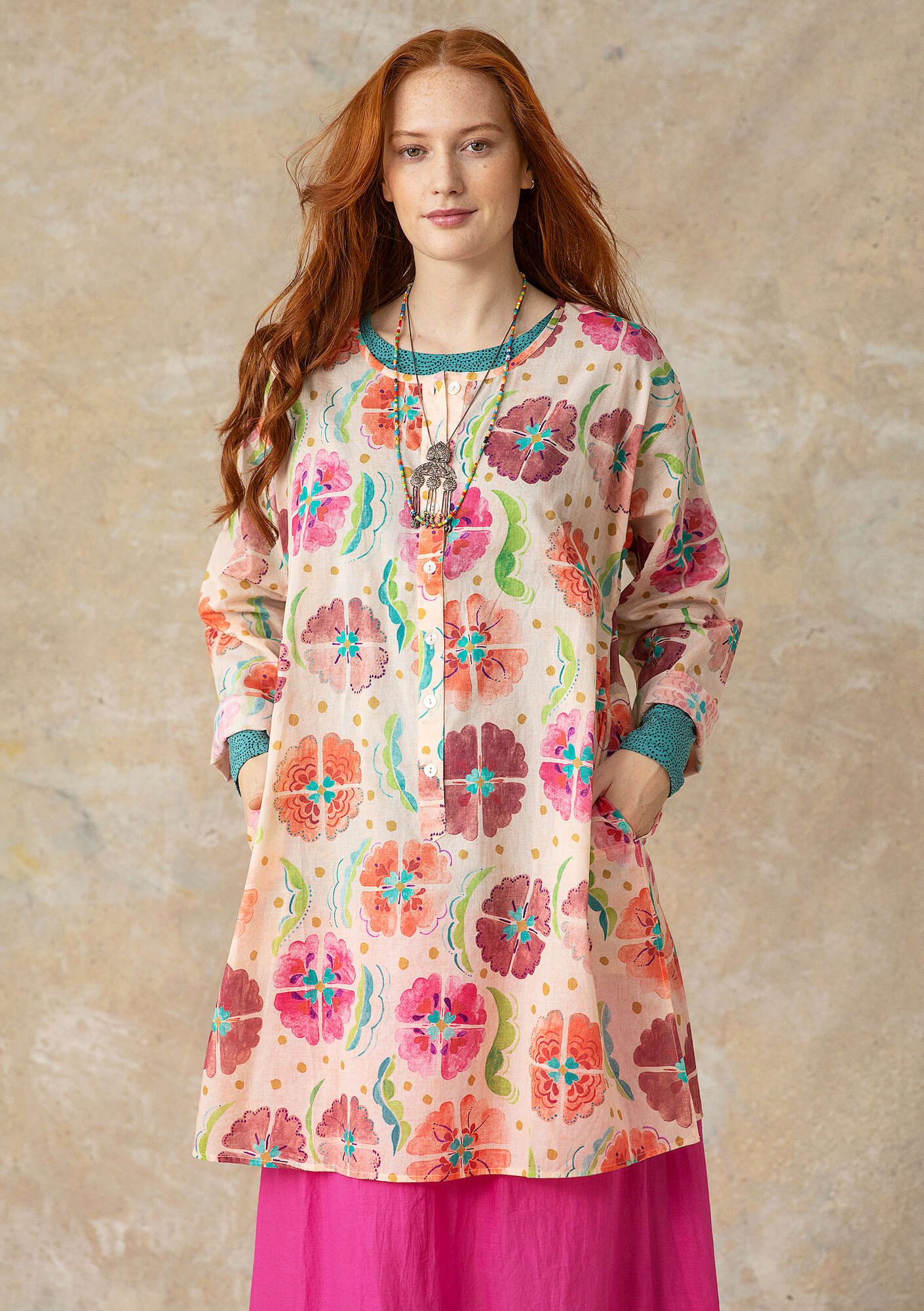 "Öst" woven organic cotton tunic