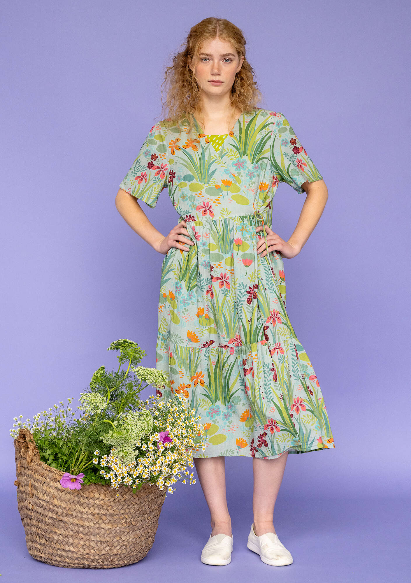 "Iris" woven organic cotton dress