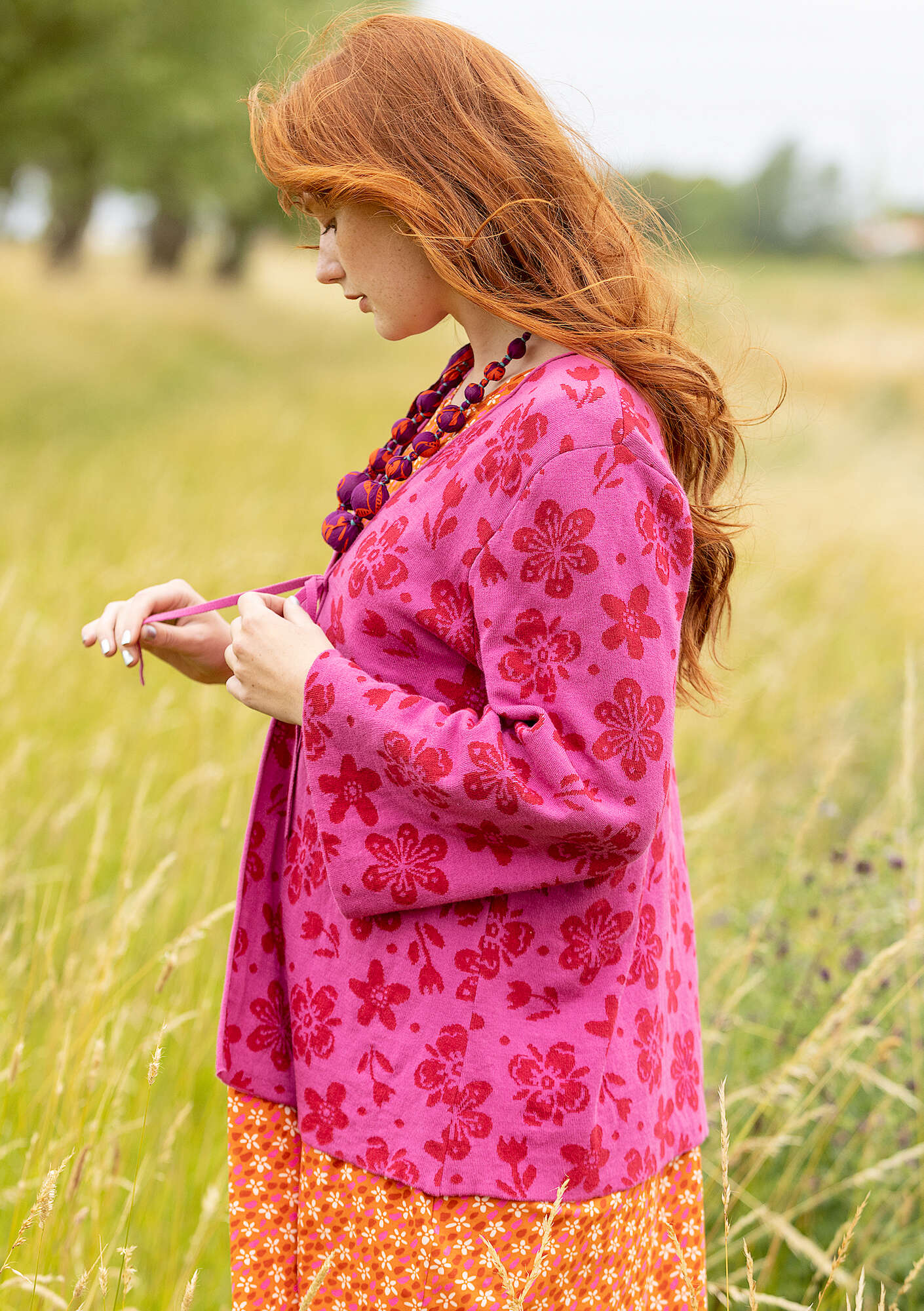"Flora-Li" organic/recycled cotton cardigan