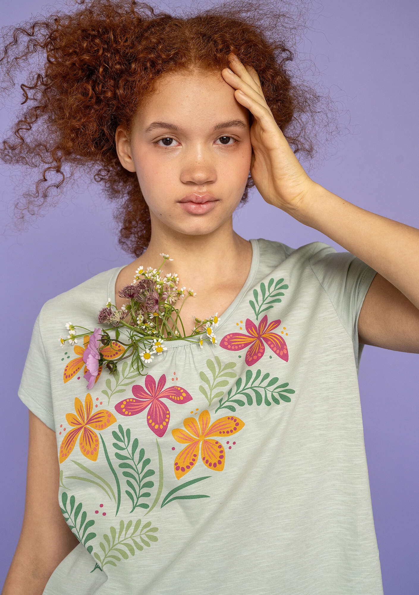 "Iris" organic cotton jersey top