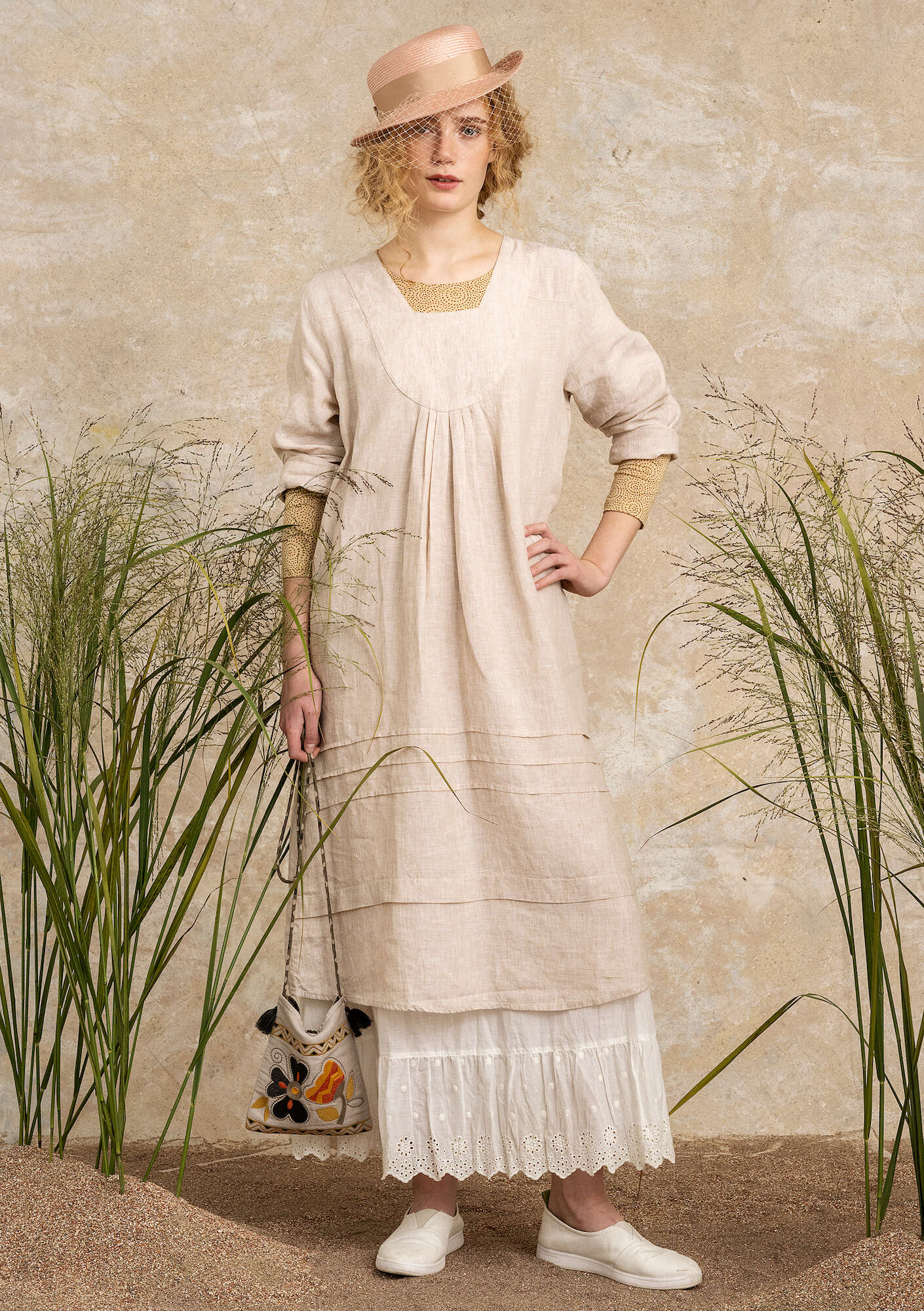 Woven linen dress