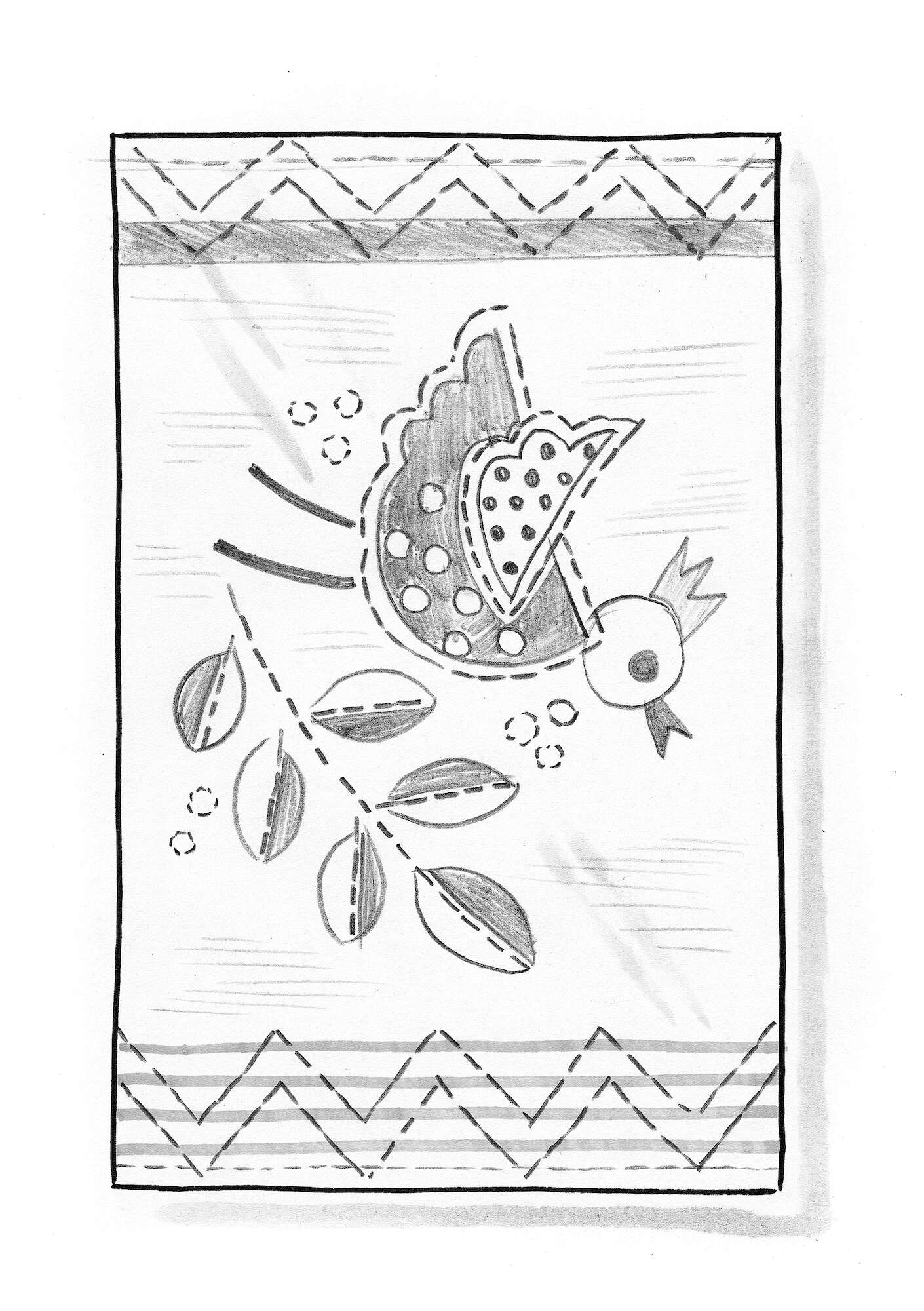 "Happy" organic cotton mini-rug