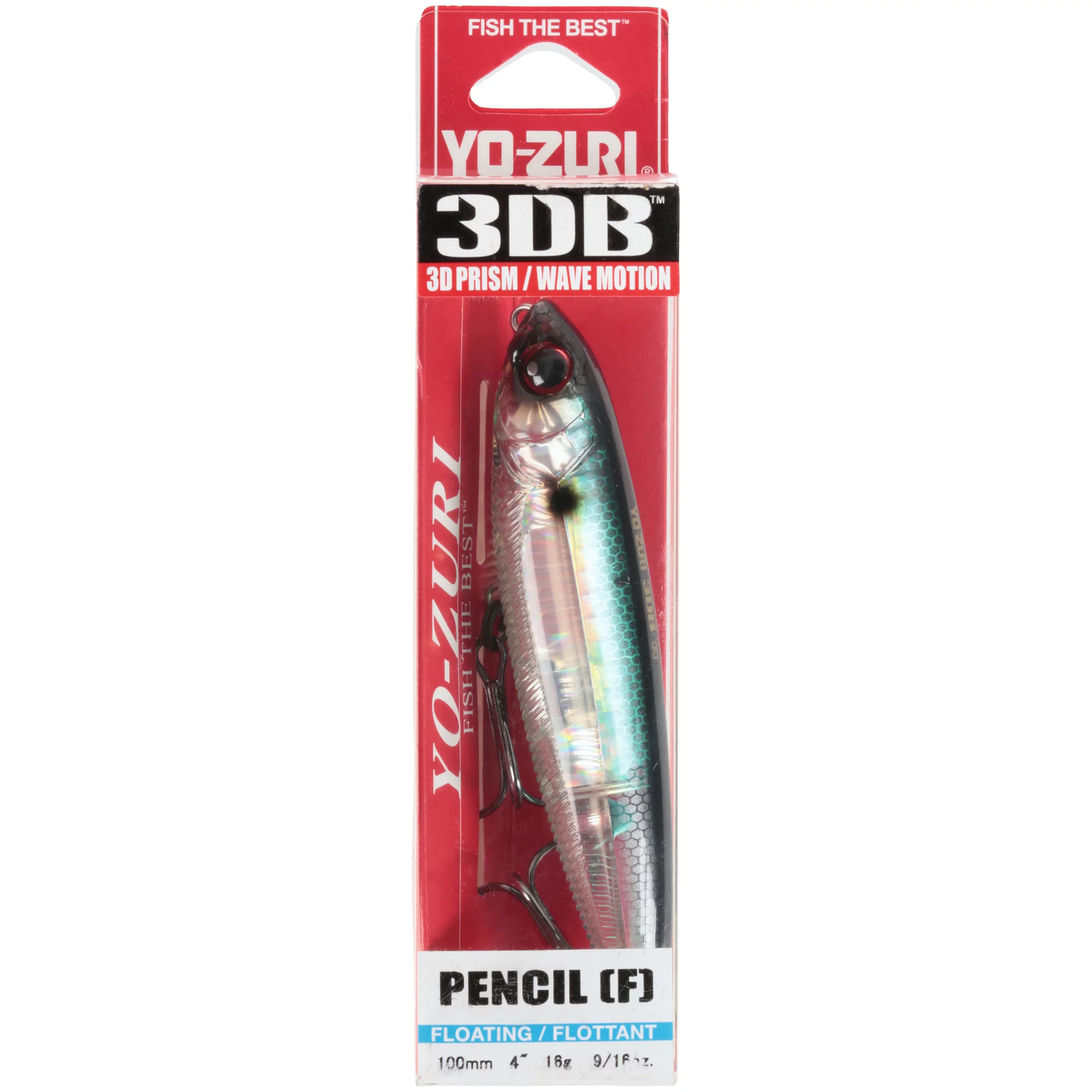 Yo-Zuri 3DB Pencil 4″ Topwater Hard Bait Lure, Prism Frog, 5/8 oz.