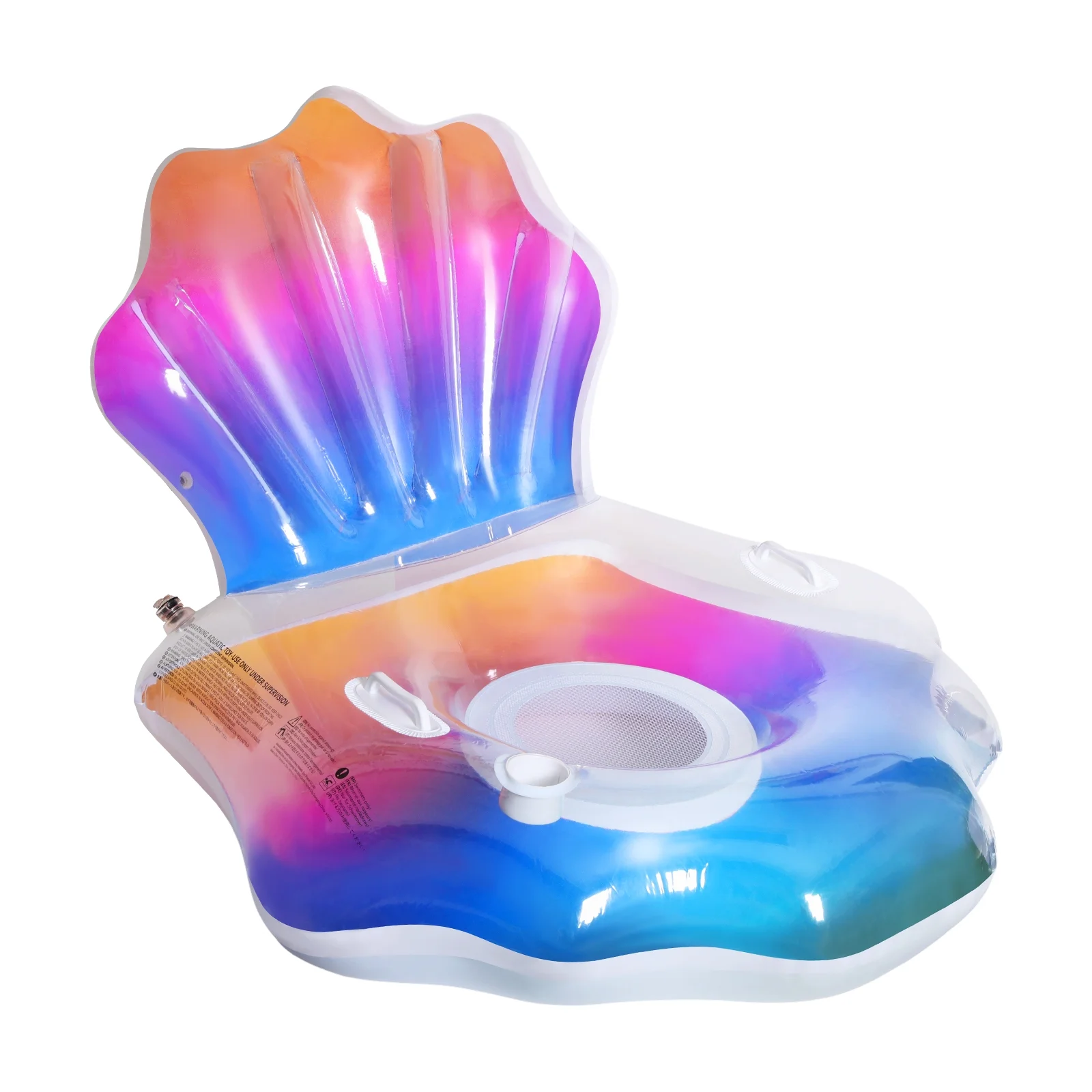 MoKo Inflatable Pool Floats Chair Pool Lounger for Adults, Clamshell Inflatable Rafts with Handles for Summer Party Beach Swimming Floaty, Colourful