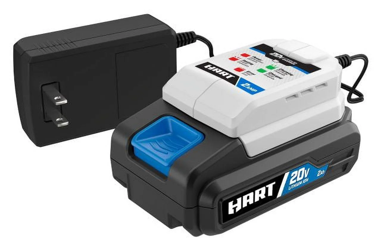 HART 20-Volt Lithium-Ion 2.0Ah Battery and 2Amp Fast Charger