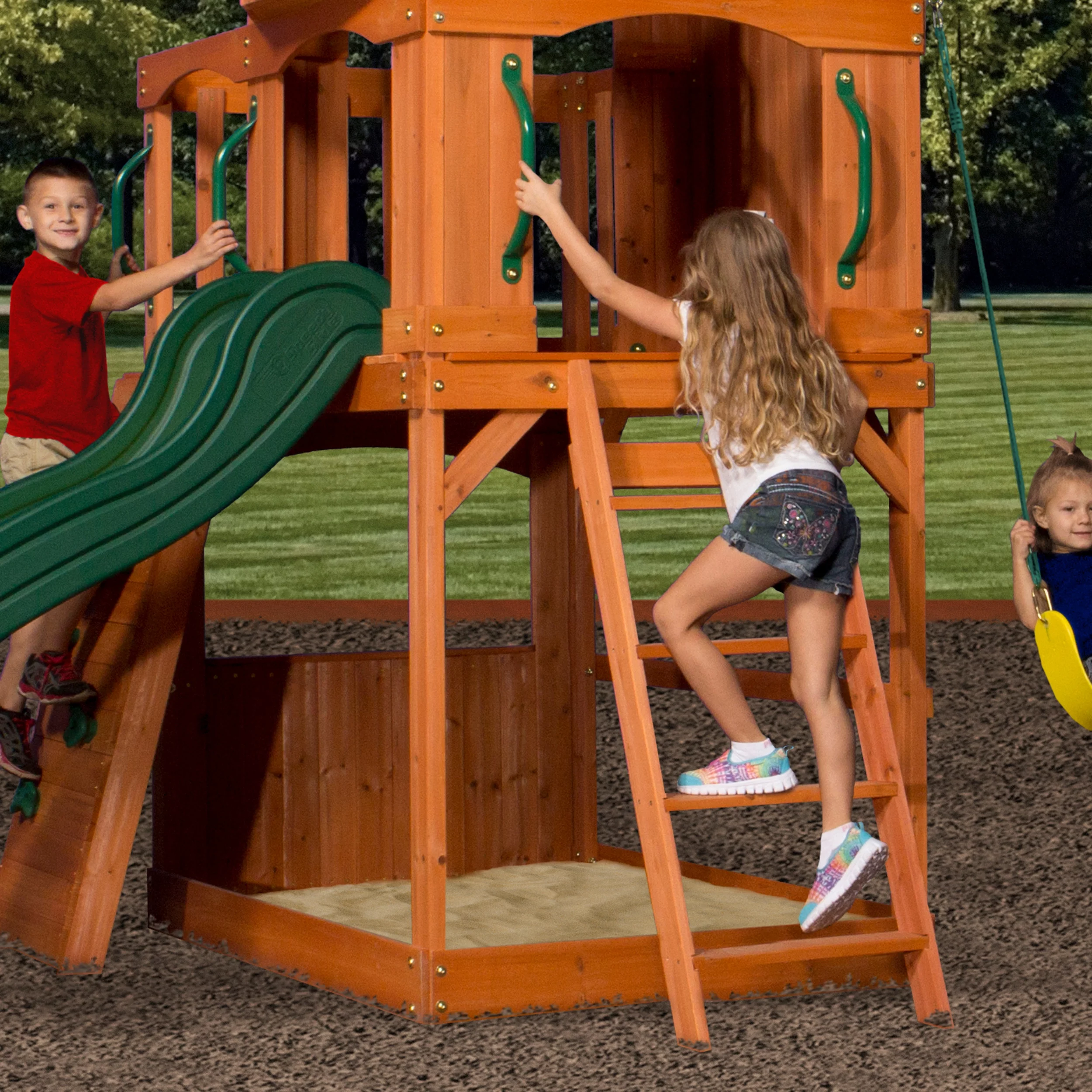 Backyard Discovery Atlantis Swing Set, Wood