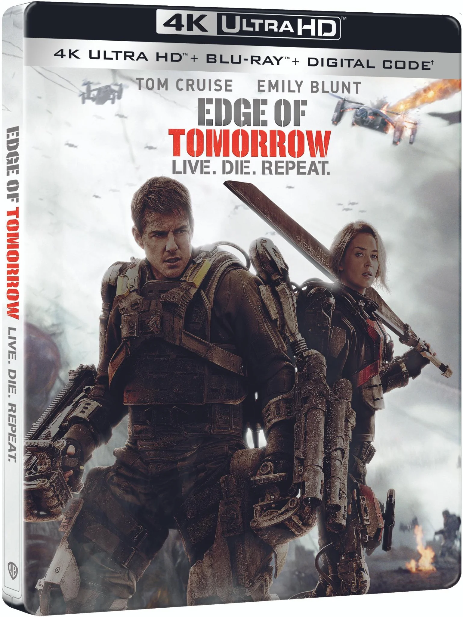 Live Die Repeat: Edge of Tomorrow (Steelbook) (4K Ultra HD + Blu-ray + Digital Copy)