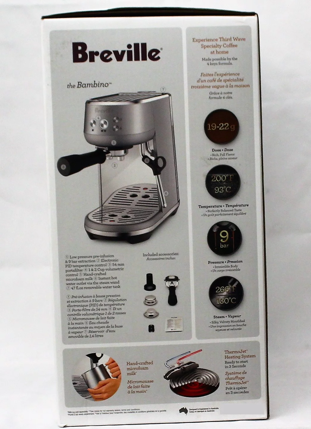 Breville BES450BSS1BU Bambino™ Brushed Stainless Espresso Machine