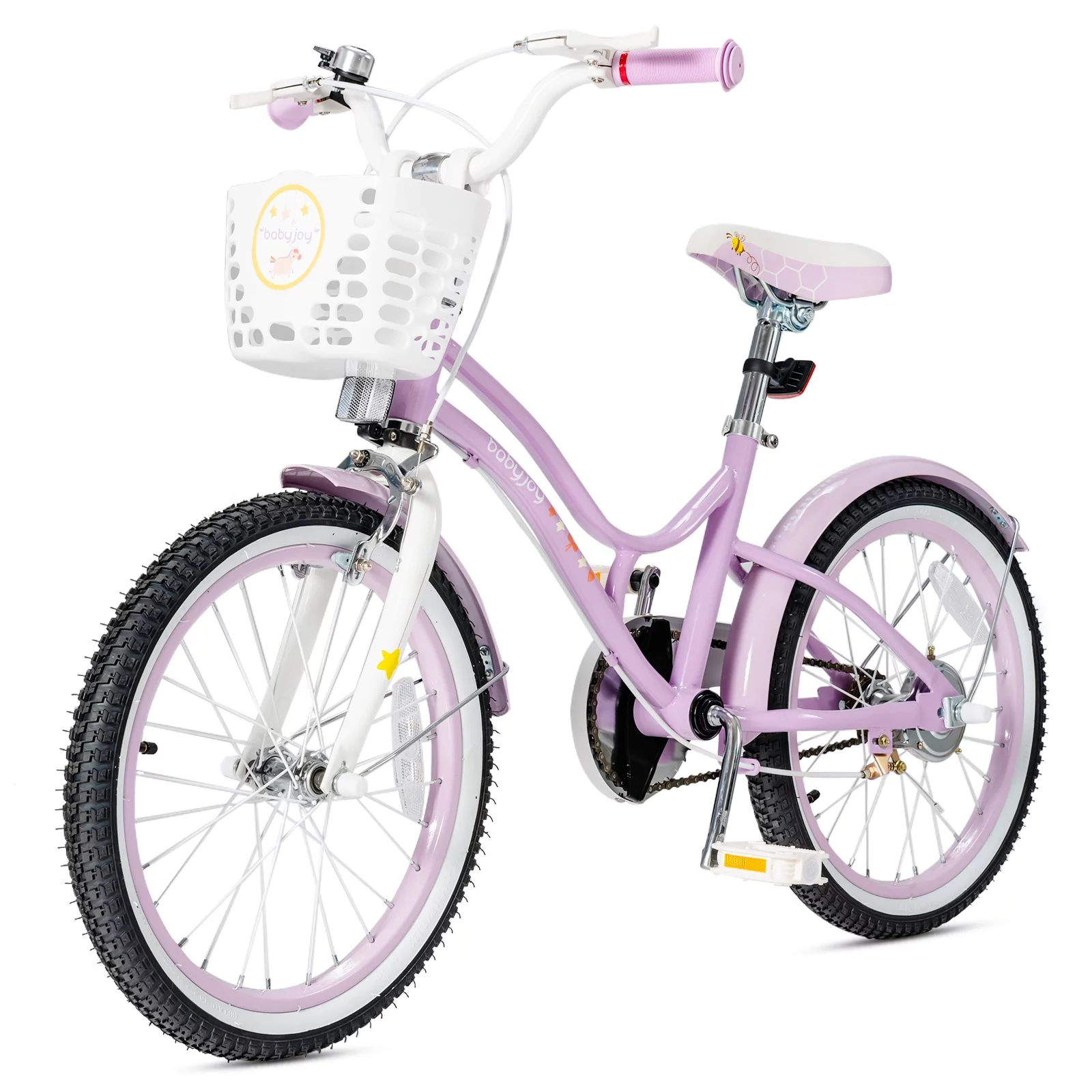 Topbuy 18″ Kids Bike w/Removable Training Wheels &Adjustable Seat Toddlers Freestyle Adjustable Bicycle Pink