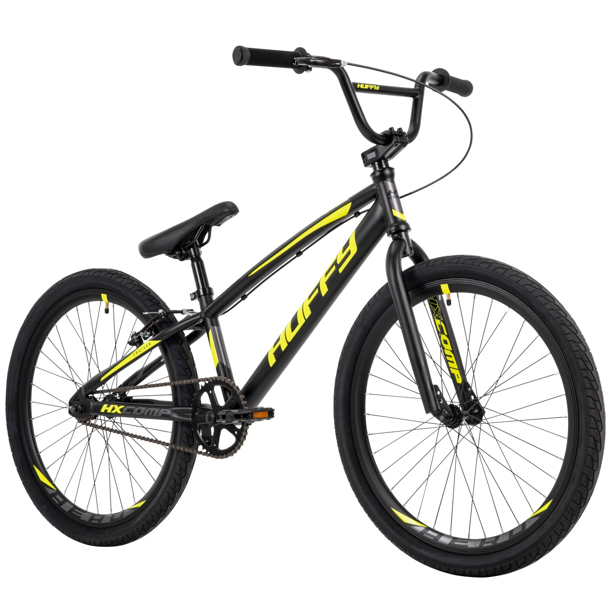 Huffy HX Cruiser 24-inch BMX Bike for Boys, Black/Yellow