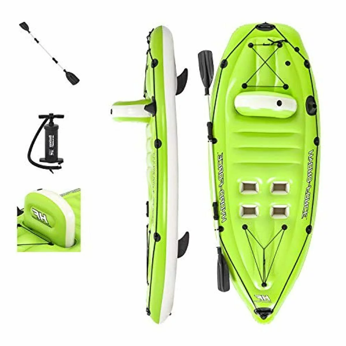 Bestway Hydro-Force Koracle Inflatable Fishing Kayak With Pump And Paddle 65097E