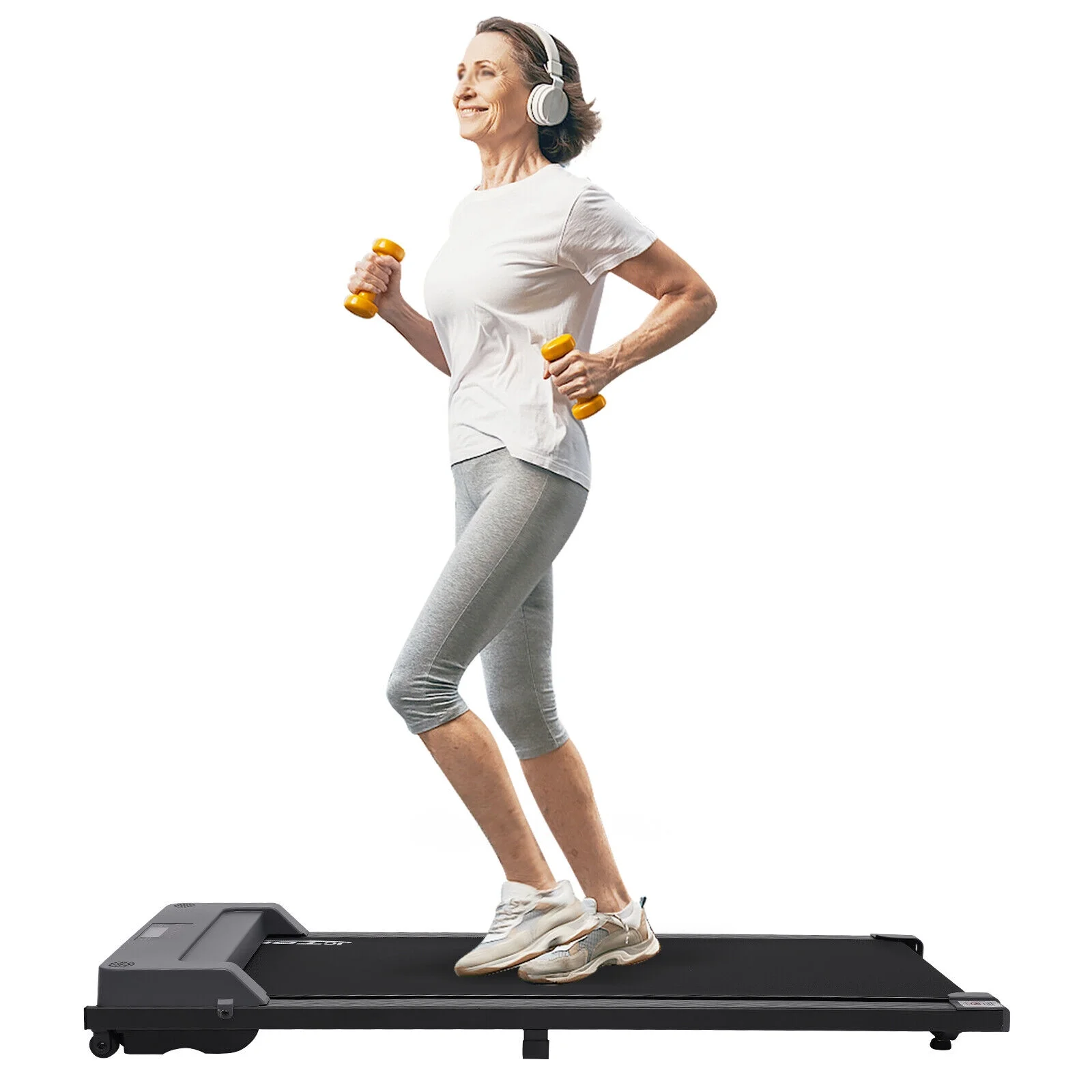 Under Desk Rectangular Treadmill Walking Pad Running Machine Jogging Treadmill Home Gym