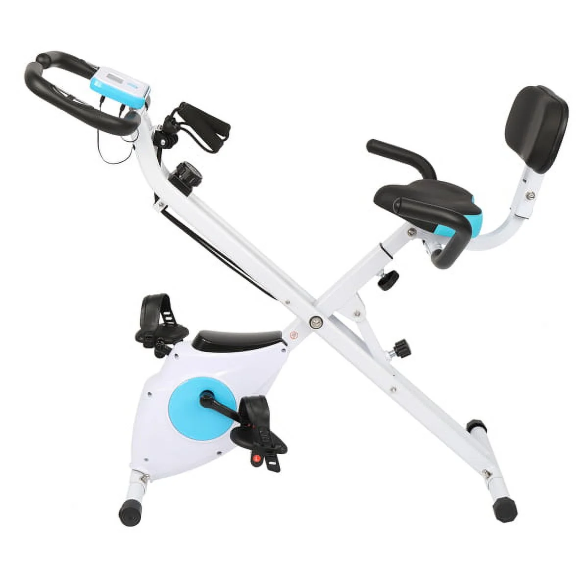 Fithood Home Folding Exercise Bike White