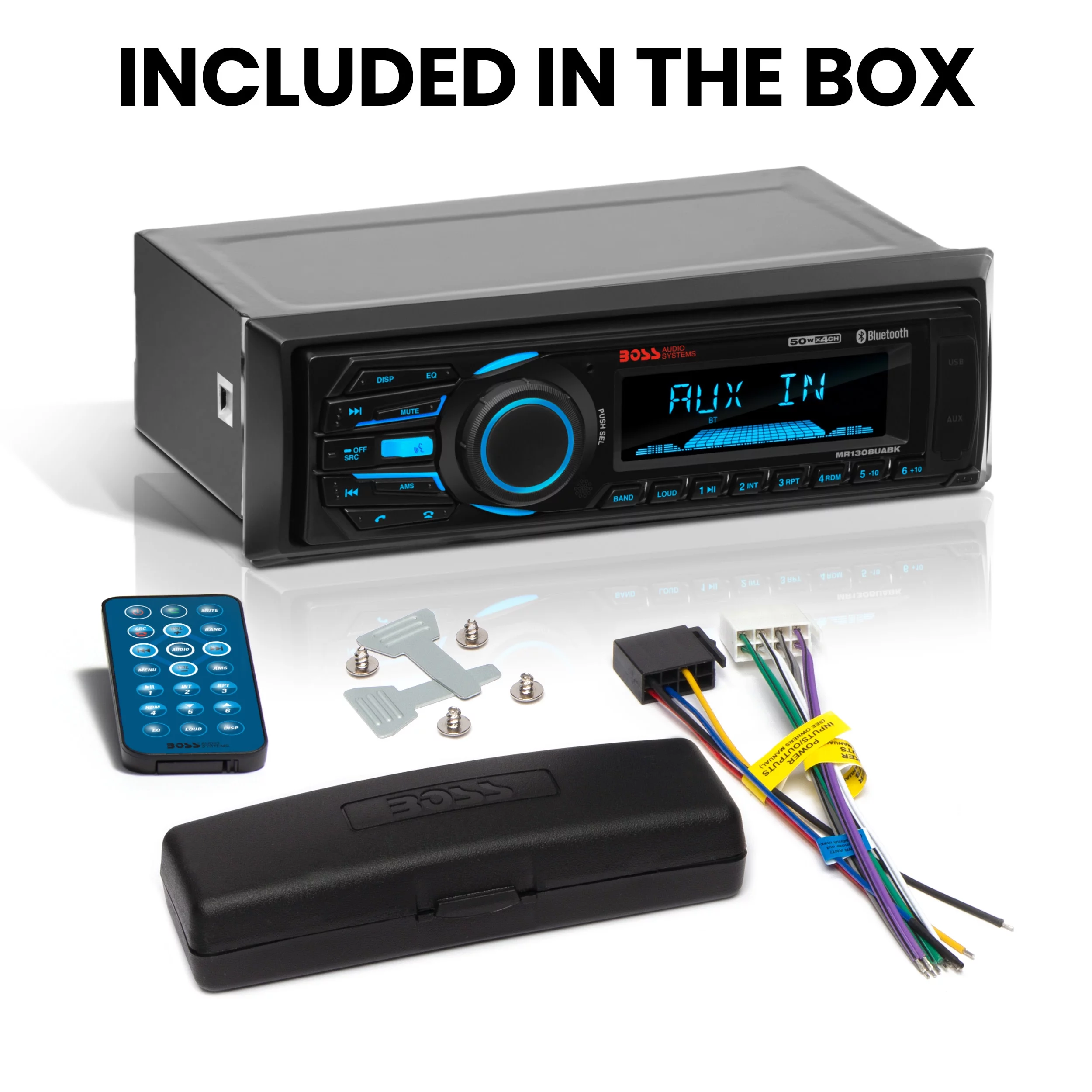 BOSS Audio Systems MR1308UABK Marine Receiver, Bluetooth, USB, SD, No CD