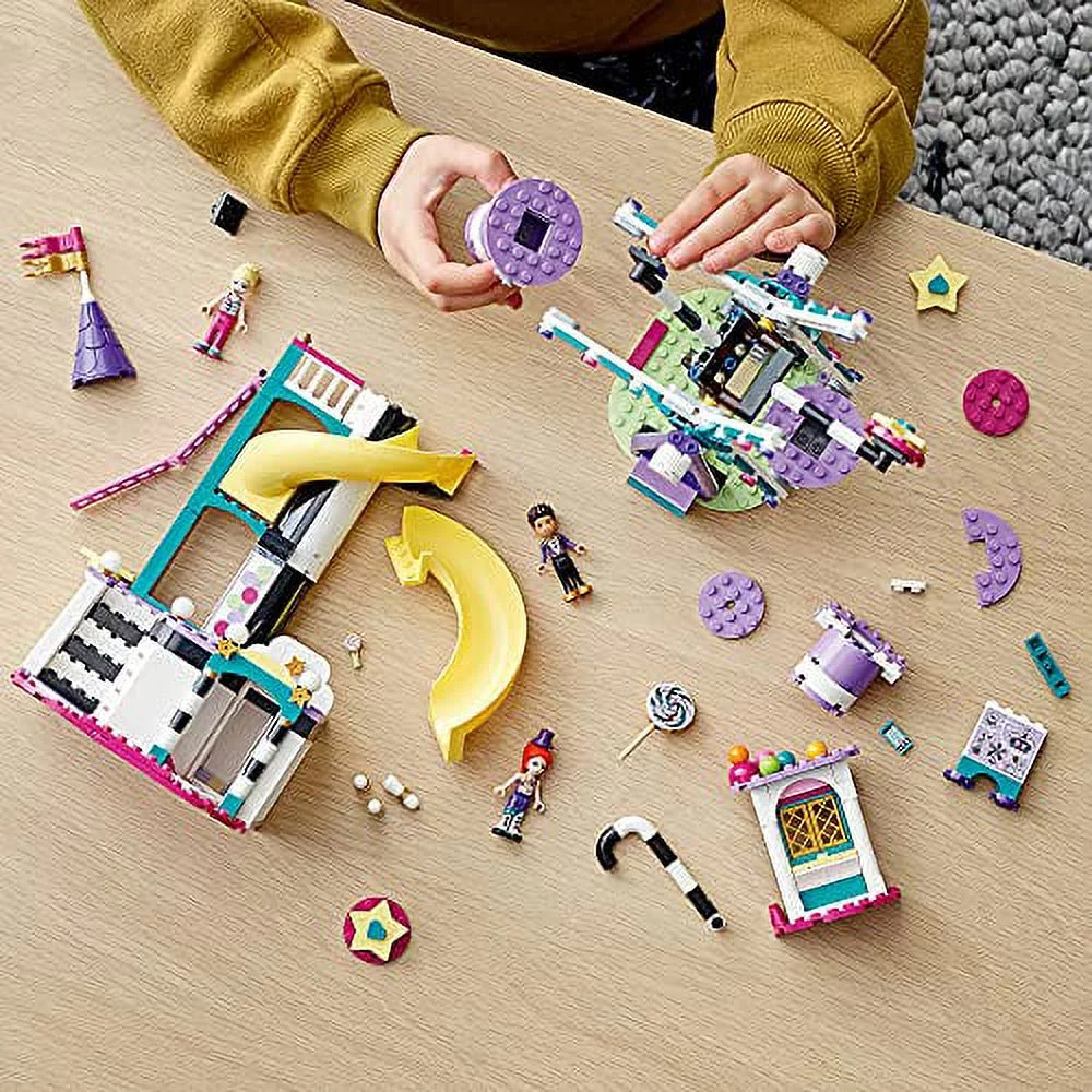 LEGO Friends Magical Ferris Wheel and Slide 41689 Building Kit for Kids Theme Park with 3 Mini-Dolls; New 2021 (545 Pieces)