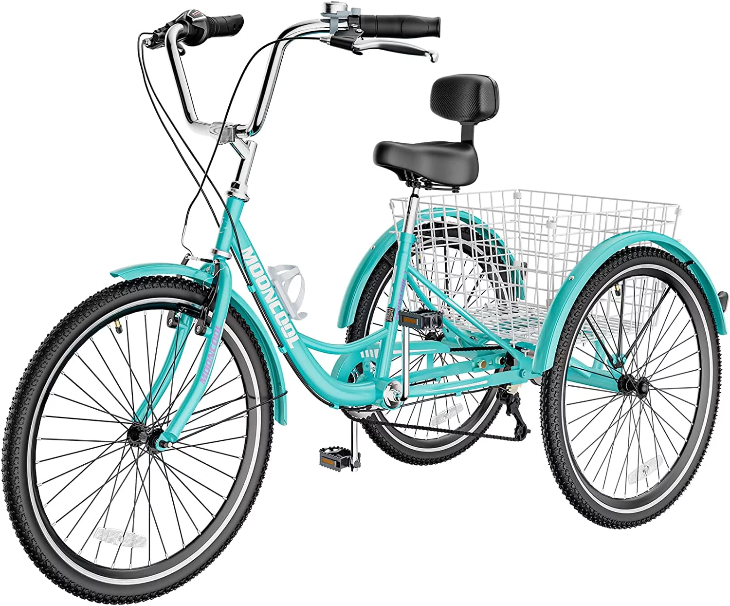 ABORON Adult Tricycle 7 Speed, Three Wheel Bikes for Seniors, Adults, Women, Men, 24/26-Inch Wheels, Cargo Basket, Multiple Colors