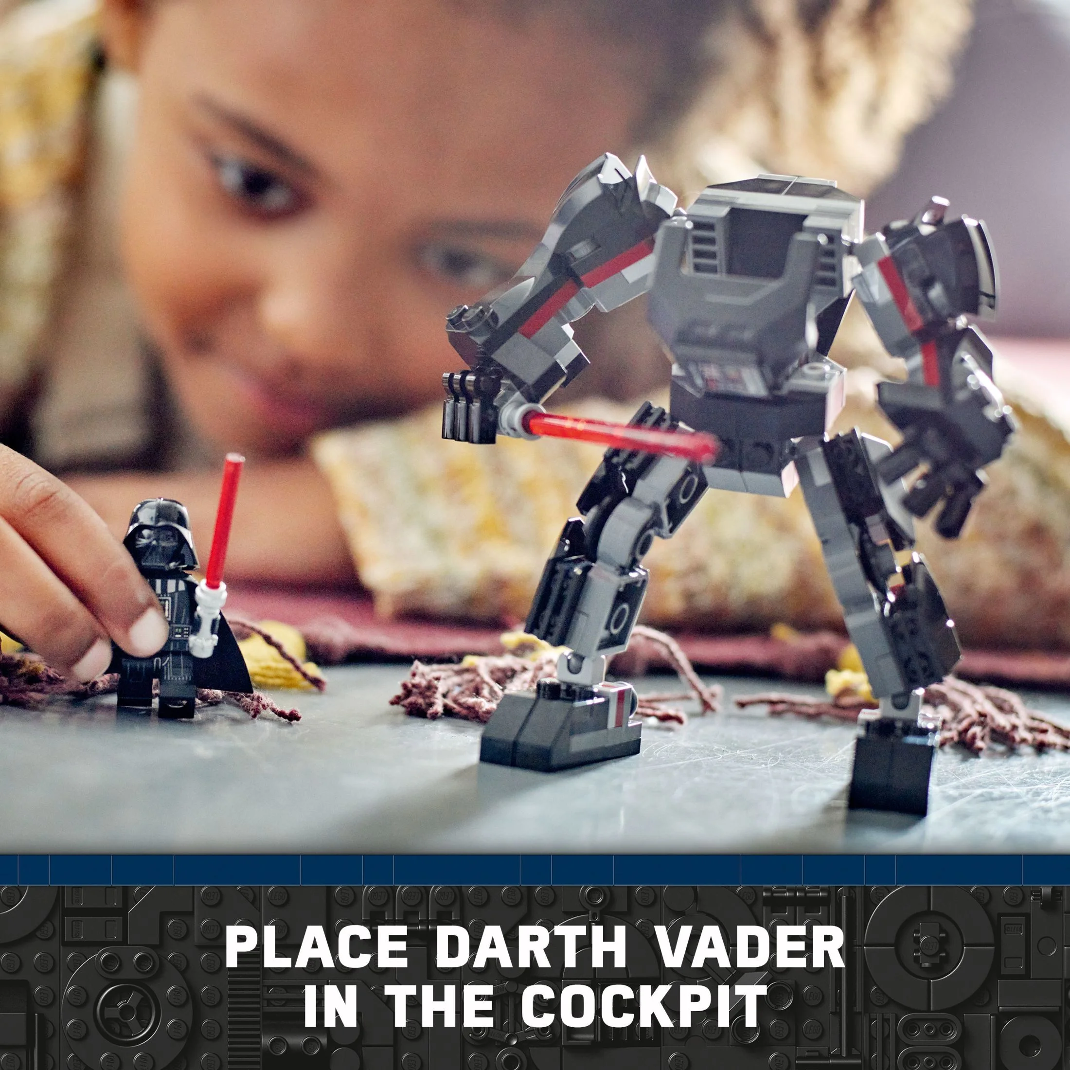 LEGO Star Wars Darth Vader Mech Buildable Star Wars Action Figure, this Collectible Star Wars Toy for Kids Ages 6 and Up Features an Opening Cockpit, Buildable Lightsaber and 1 LEGO Minifigure, 75368