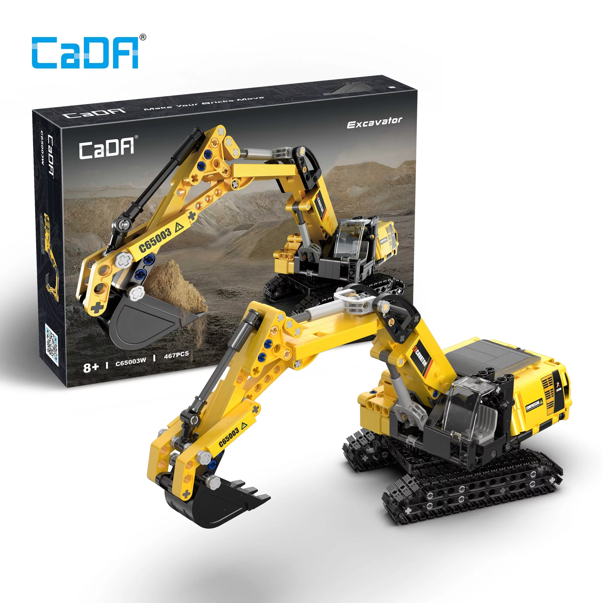 CaDA Mobile Crane Model Building Set C65005W Building Toy for Kids 8+ (658 Pieces)