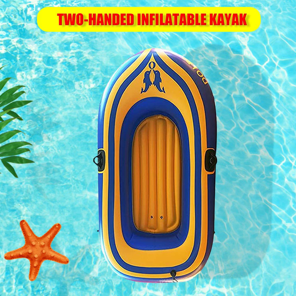 Mnycxen Leisure 2-Person Inflatable Dinghy Boat Fishing Rafting Water Sports