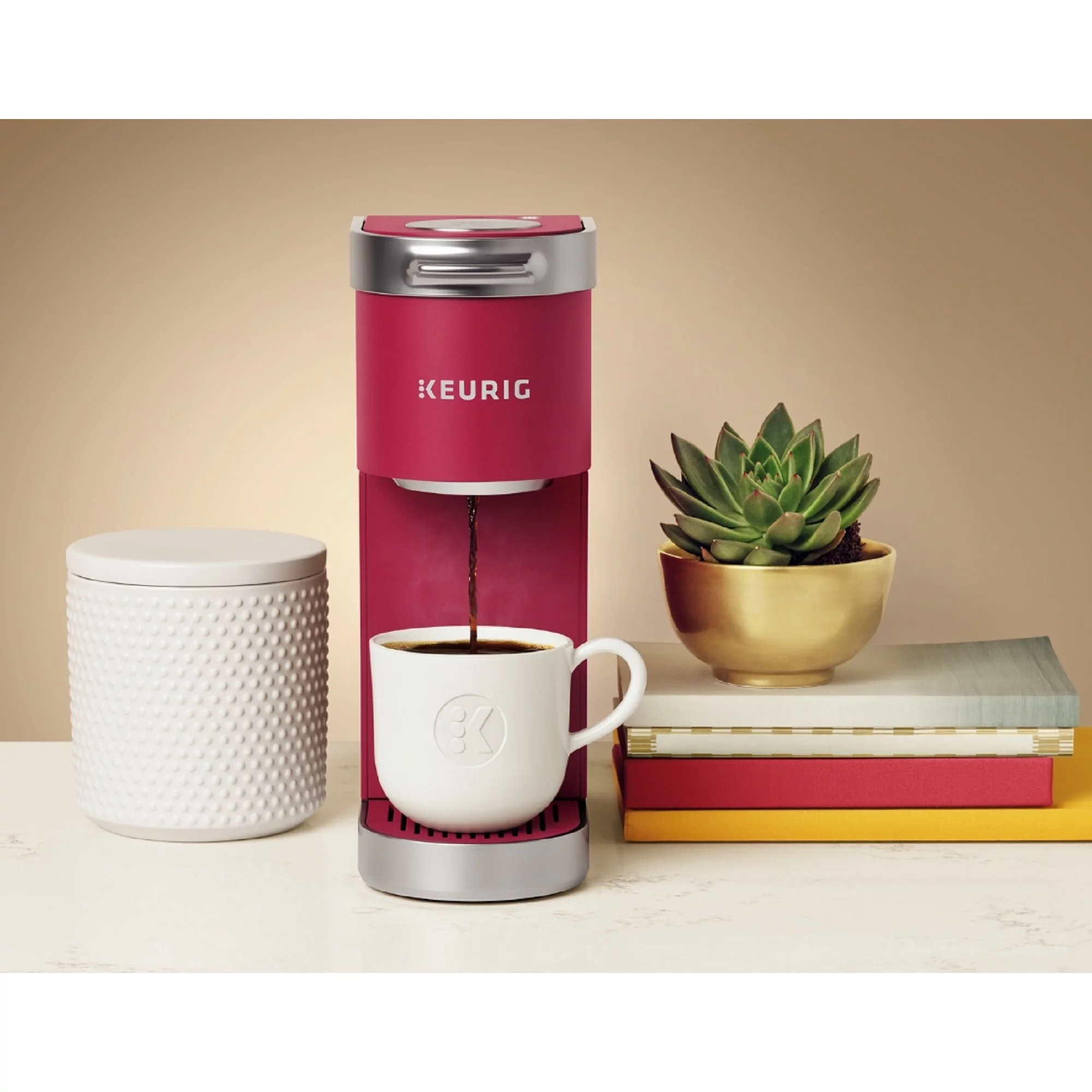 Keurig K-Mini Plus Single Serve K-Cup Pod Coffee Maker, Dusty Rose