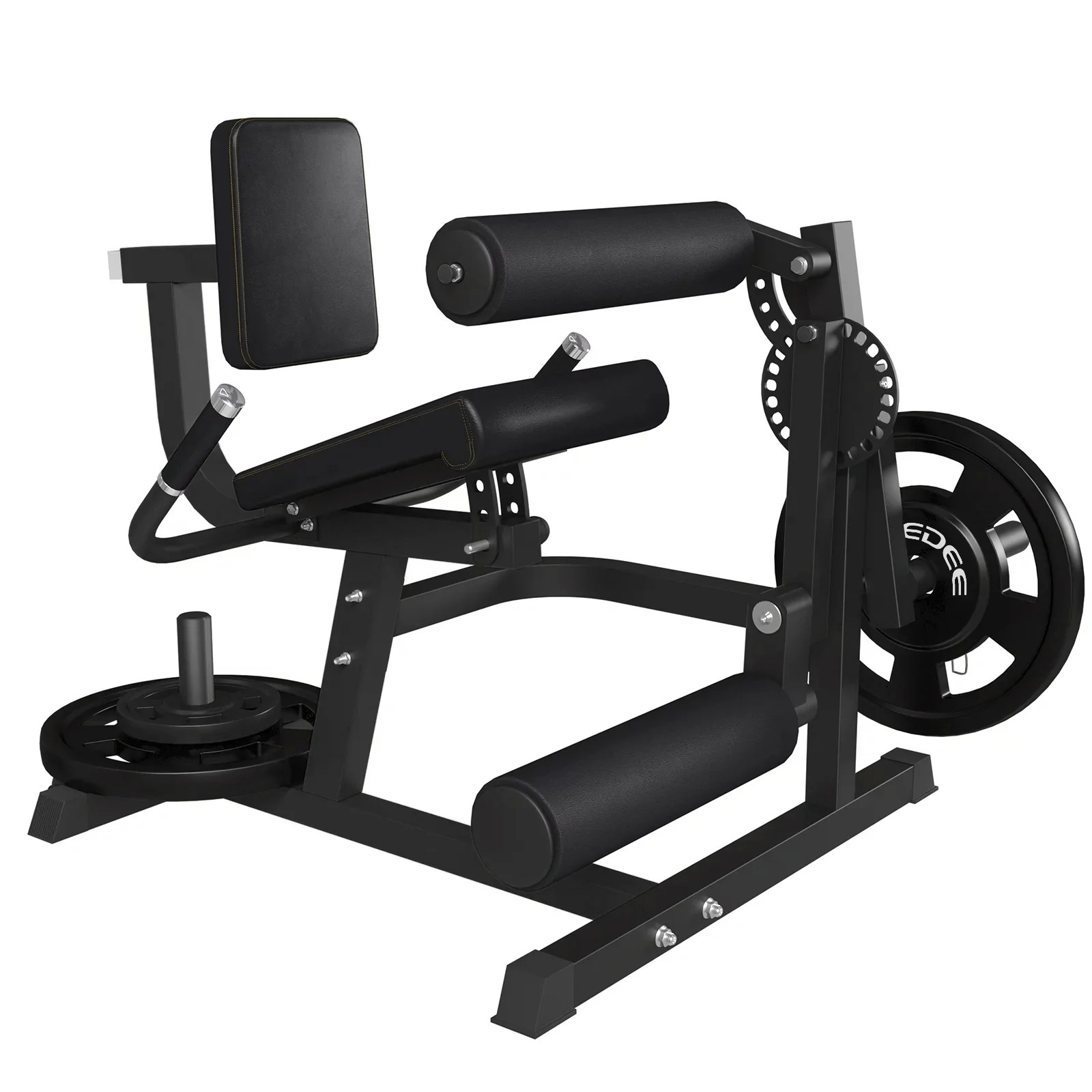 syedee Leg Extension and Curl Machine, Lower Body Special Leg Machine, Adjustable Leg Exercise Bench with Plate Loaded, Leg Rotary Extension for Thigh, Home Gym Weight Machine