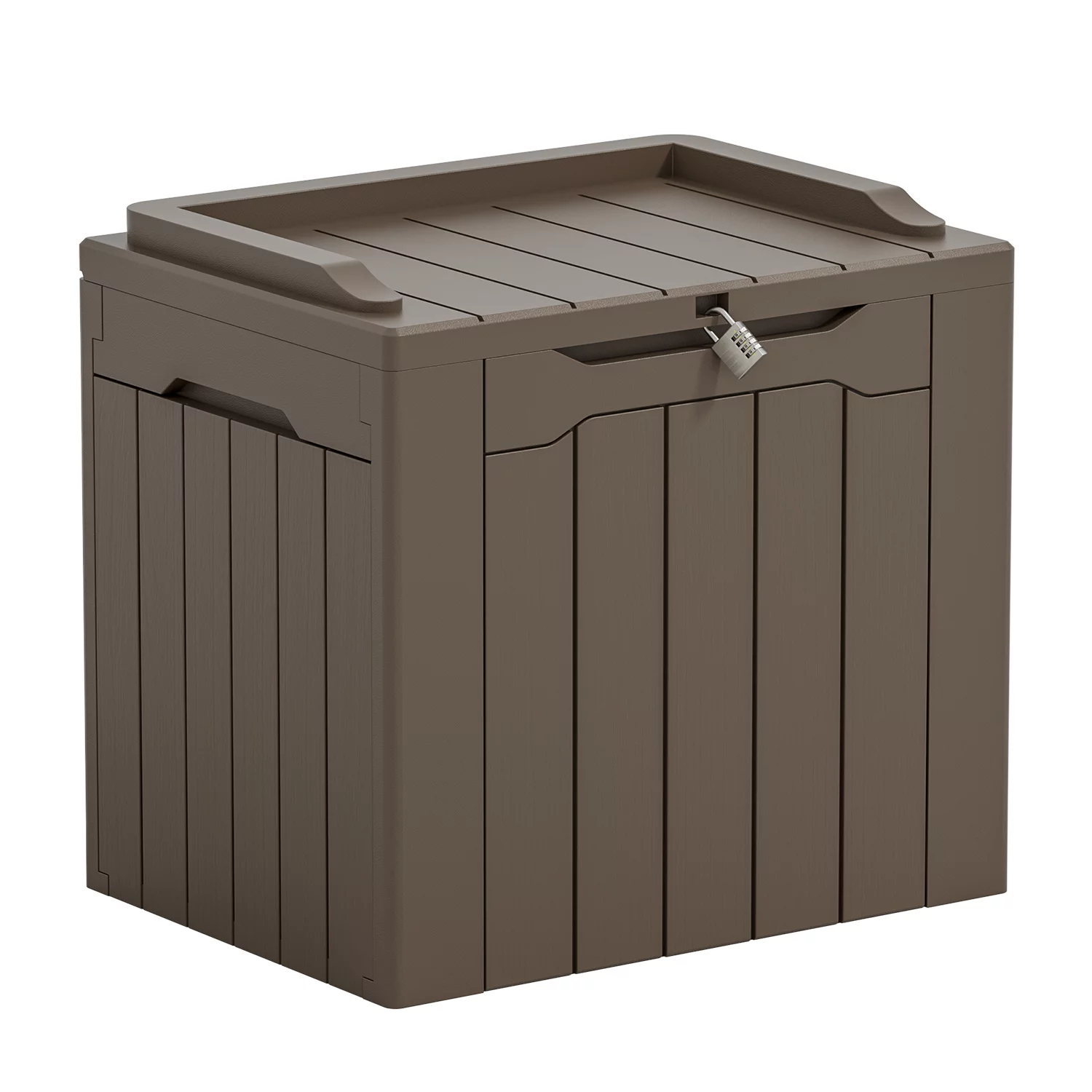 Devoko 32 Gallon Outdoor Resin Deck Box with Seat, Black