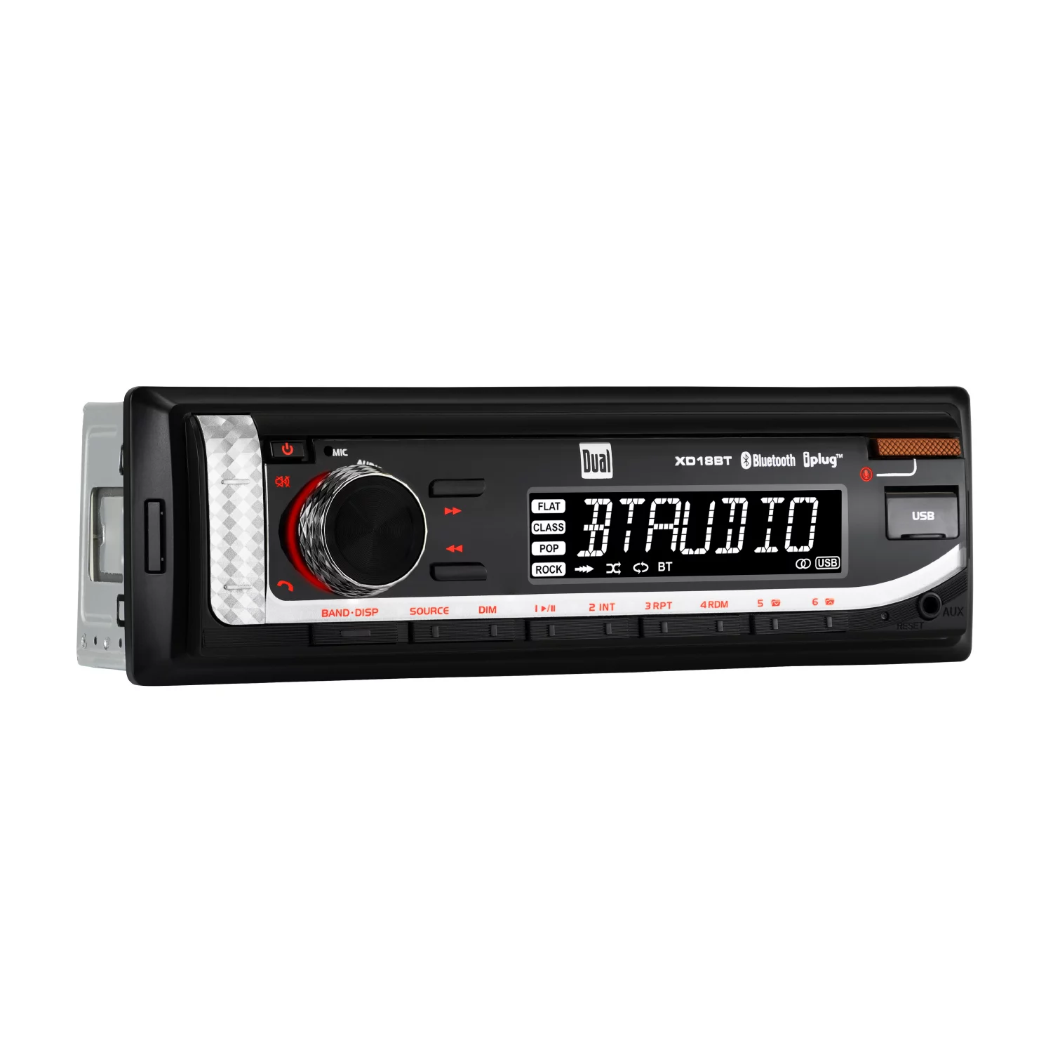 Dual Electronics XD18BT Single DIN Car Stereo Head Unit with Bluetooth, USB, AM/FM/MP3, New