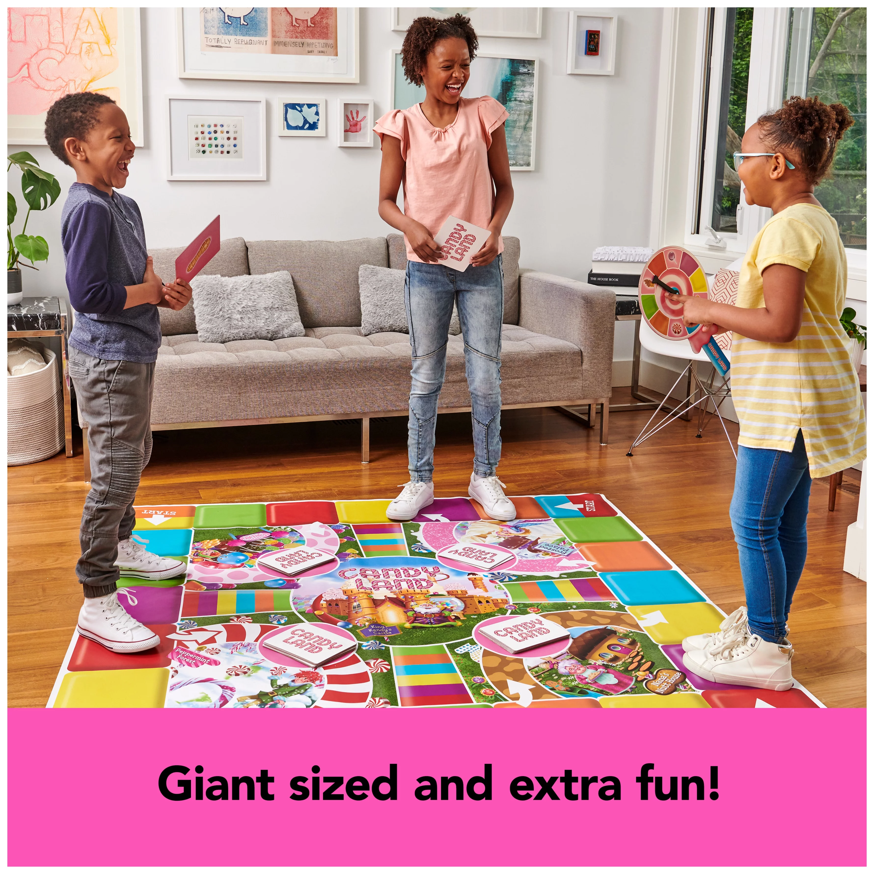 Giant Candy Land Game for Kids Party Board Game Indoor/Outdoor with Oversized Gameboard Summer Toy for Preschoolers, Kids, & Families Ages 4 and up