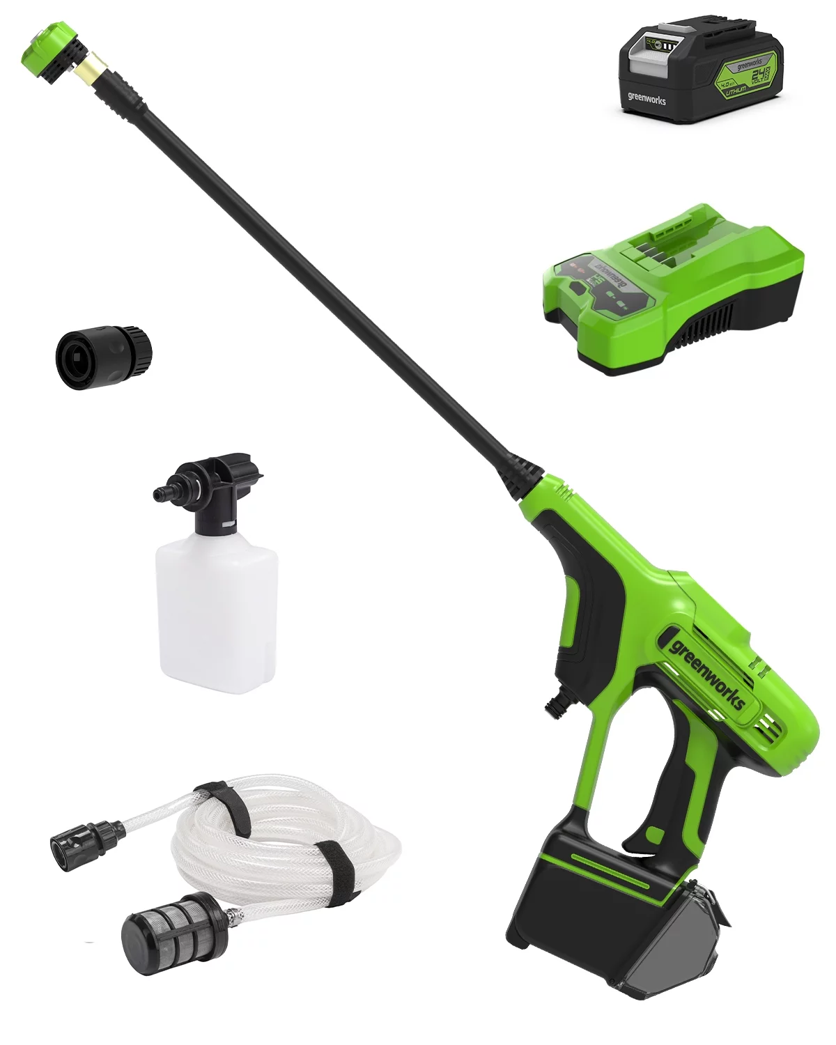 Greenworks 24V 600-PSI Cordless Power Cleaner with 4.0 Ah USB Battery and Charger, 5119802